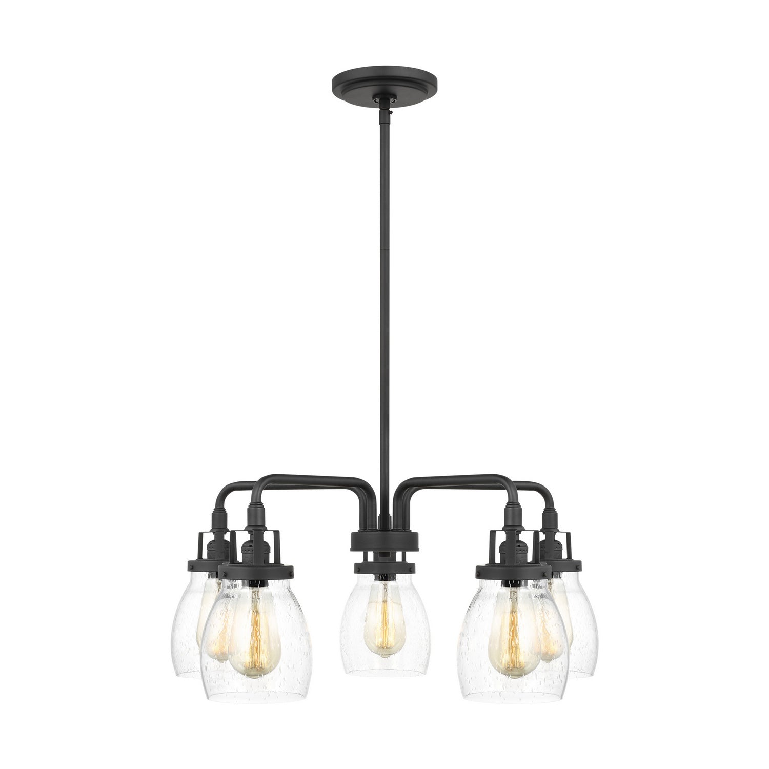 Generation Lighting. - 3114505-112 - Five Light Chandelier - Belton - Midnight Black