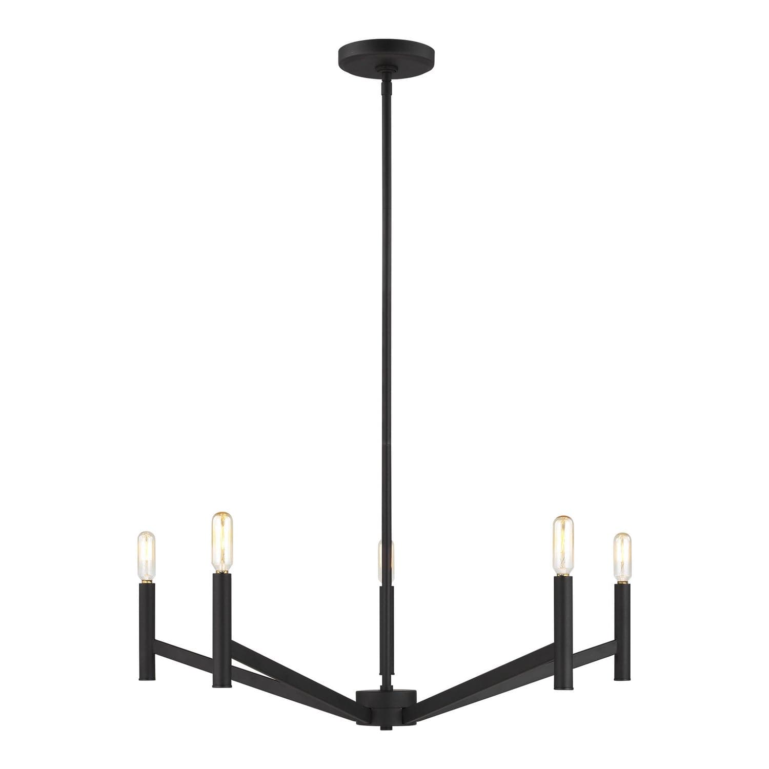 Visual Comfort Studio - 3124305EN-112 - Five Light Chandelier - Vector - Midnight Black