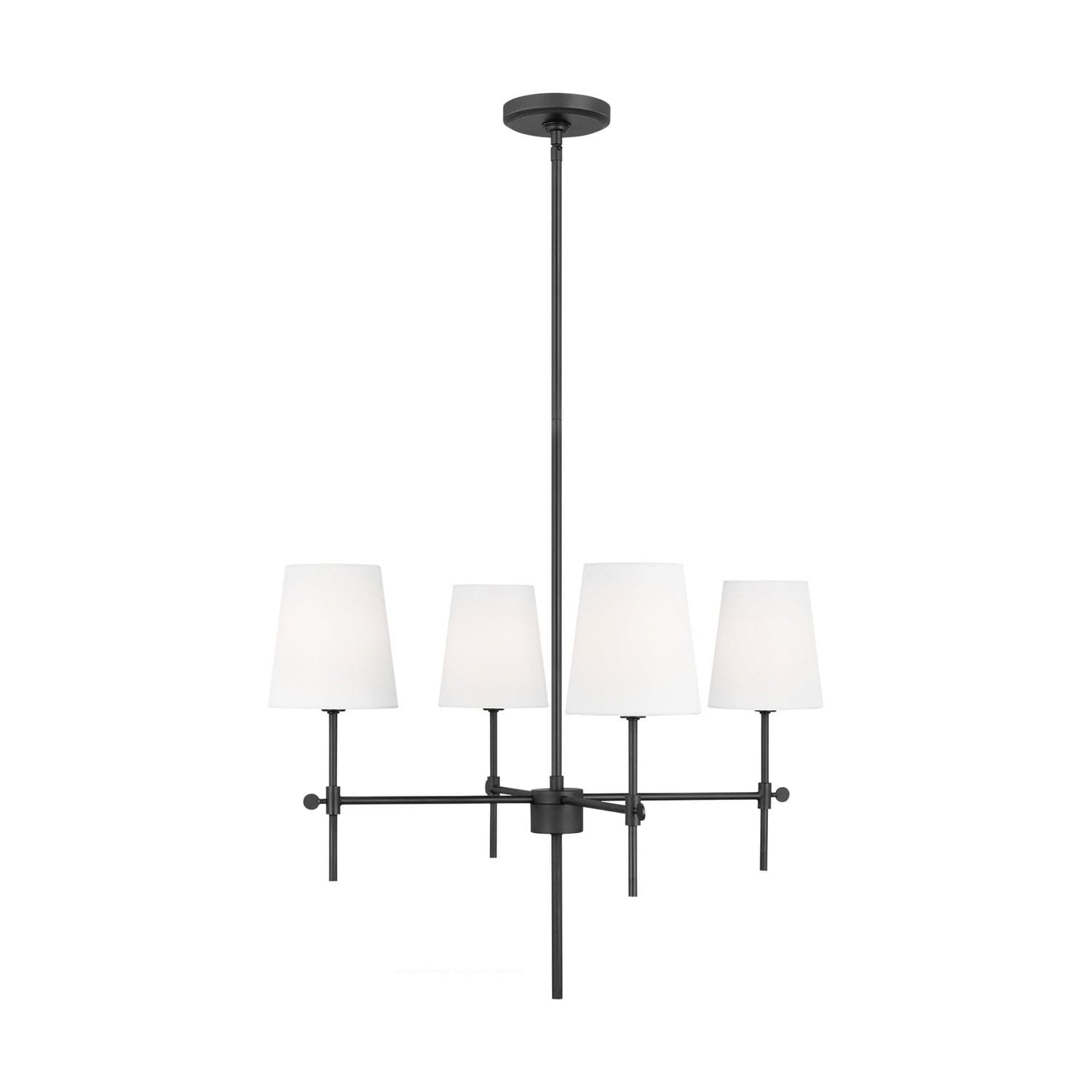 Visual Comfort Studio - 3187204-112 - Four Light Chandelier - Baker - Midnight Black