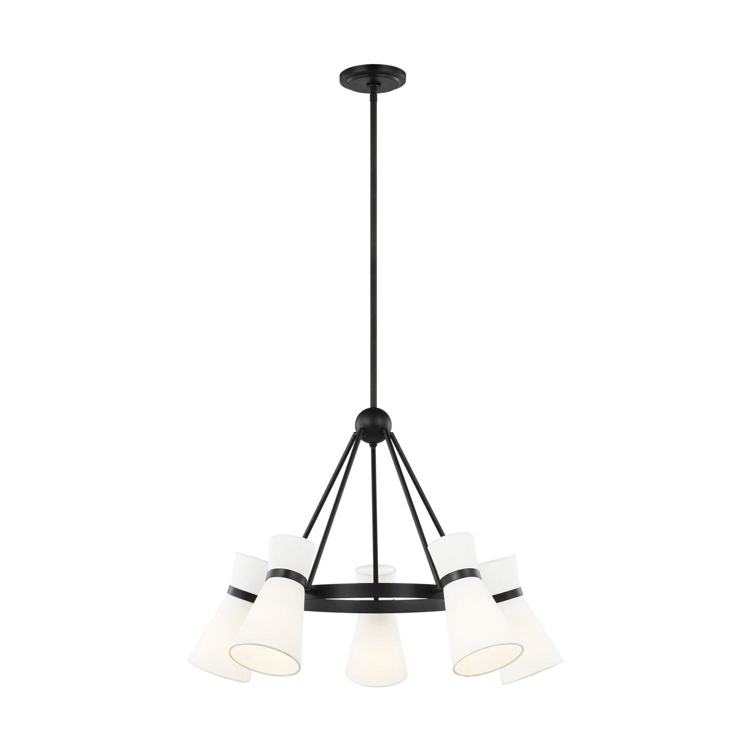 Visual Comfort Studio - 3190505-112 - Five Light Chandelier - Clark - Midnight Black