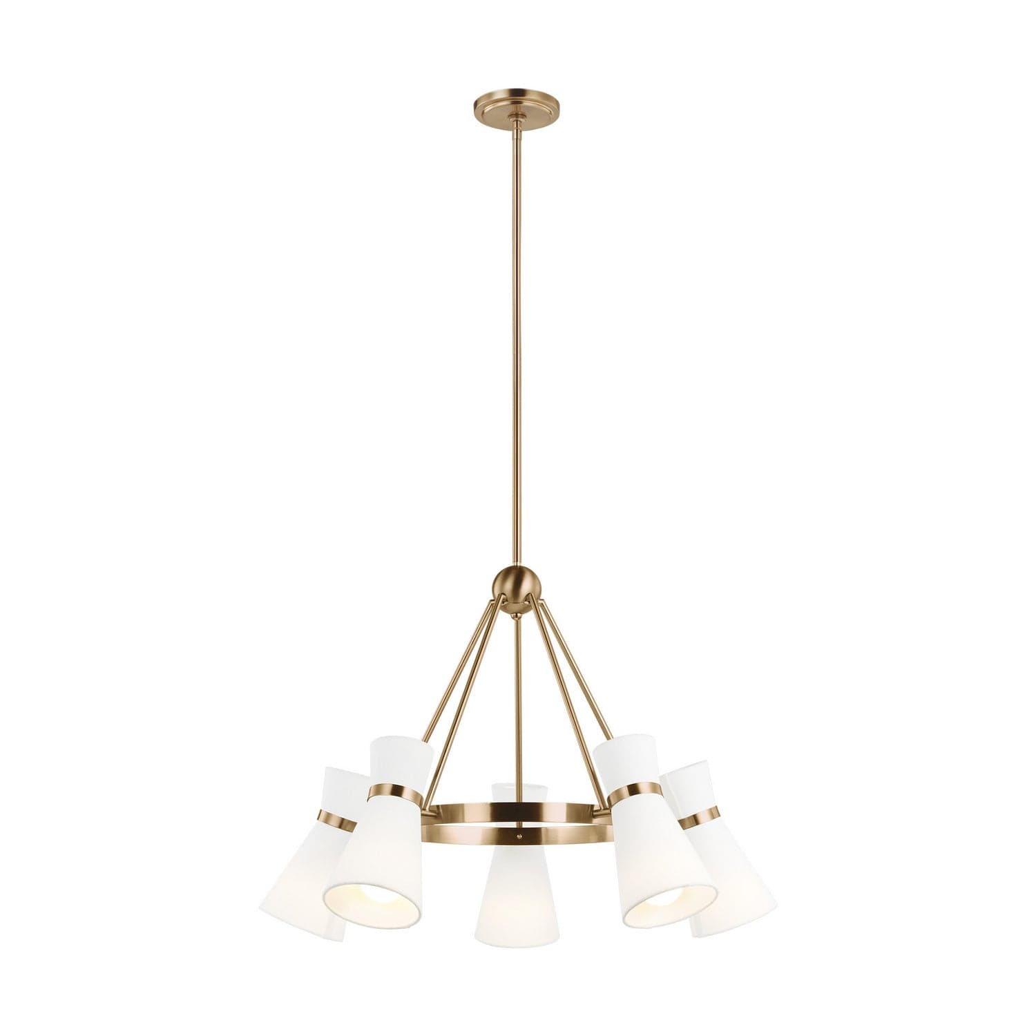 Visual Comfort Studio - 3190505-848 - Five Light Chandelier - Clark - Satin Brass