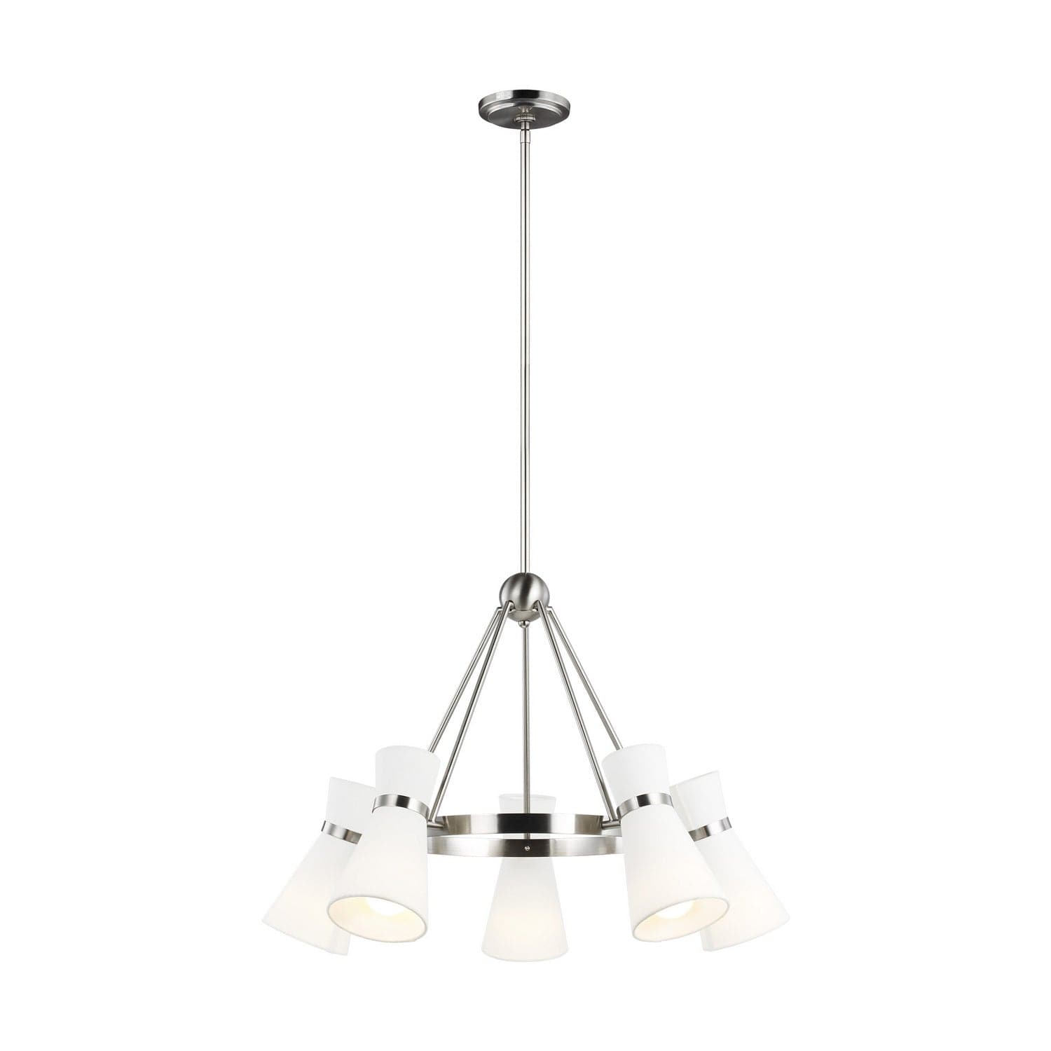 Visual Comfort Studio - 3190505-962 - Five Light Chandelier - Clark - Brushed Nickel