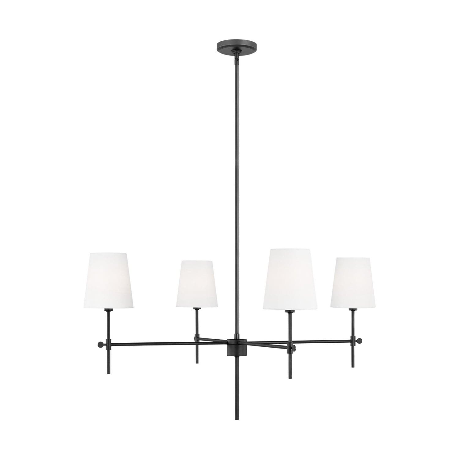 Visual Comfort Studio - 3287204-112 - Four Light Chandelier - Baker - Midnight Black