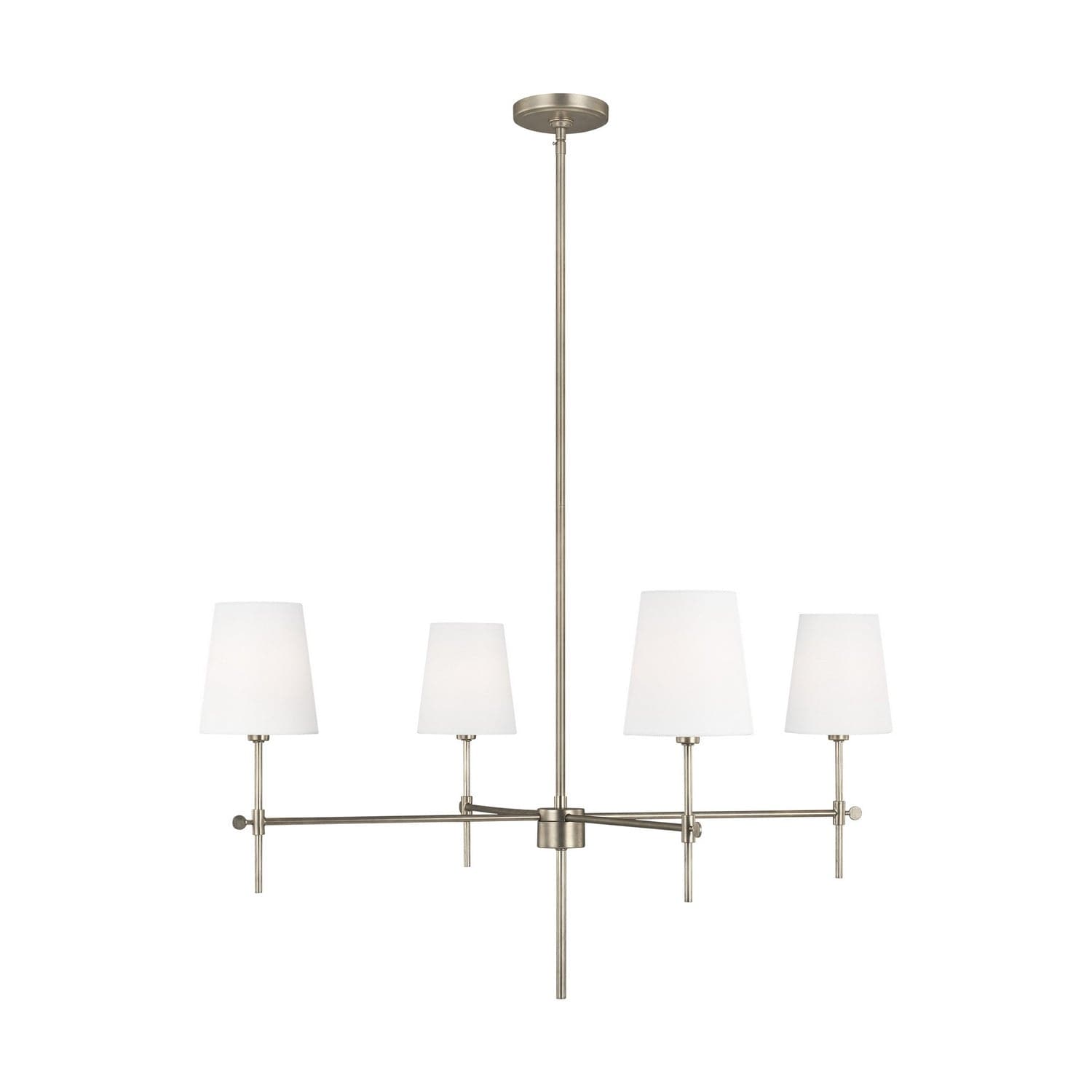 Visual Comfort Studio - 3287204EN-965 - Four Light Chandelier - Baker - Antique Brushed Nickel