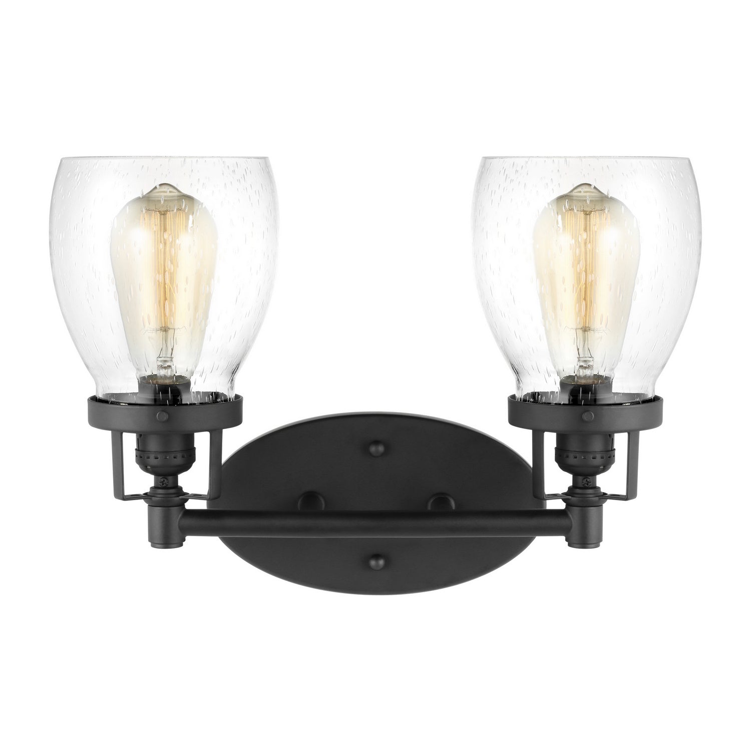 Generation Lighting. - 4414502-112 - Two Light Wall / Bath - Belton - Midnight Black