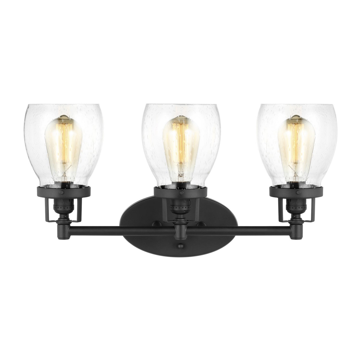 Generation Lighting. - 4414503-112 - Three Light Wall / Bath - Belton - Midnight Black