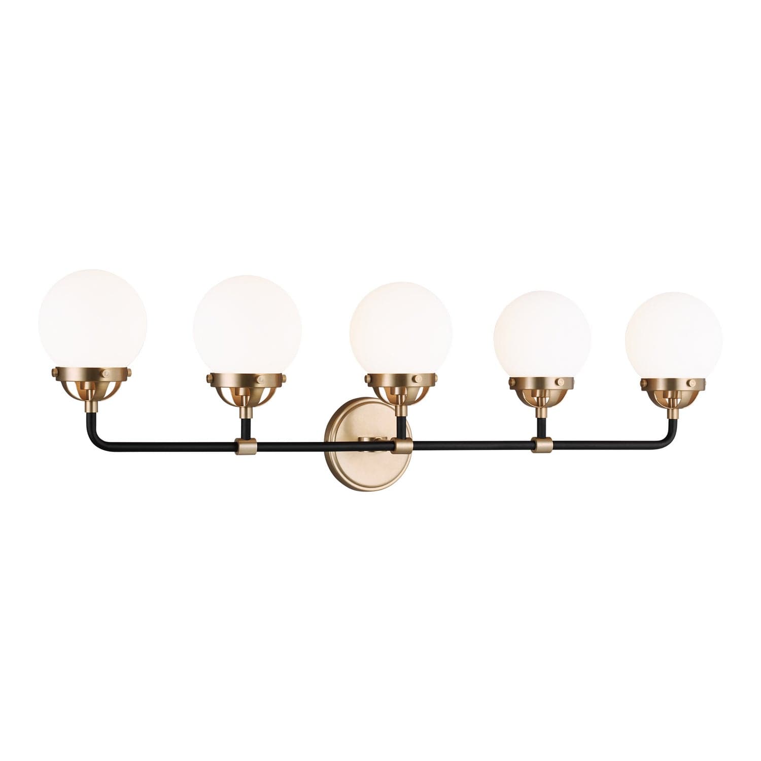 Visual Comfort Studio - 4487905EN-848 - Five Light Wall / Bath - Cafe - Satin Brass