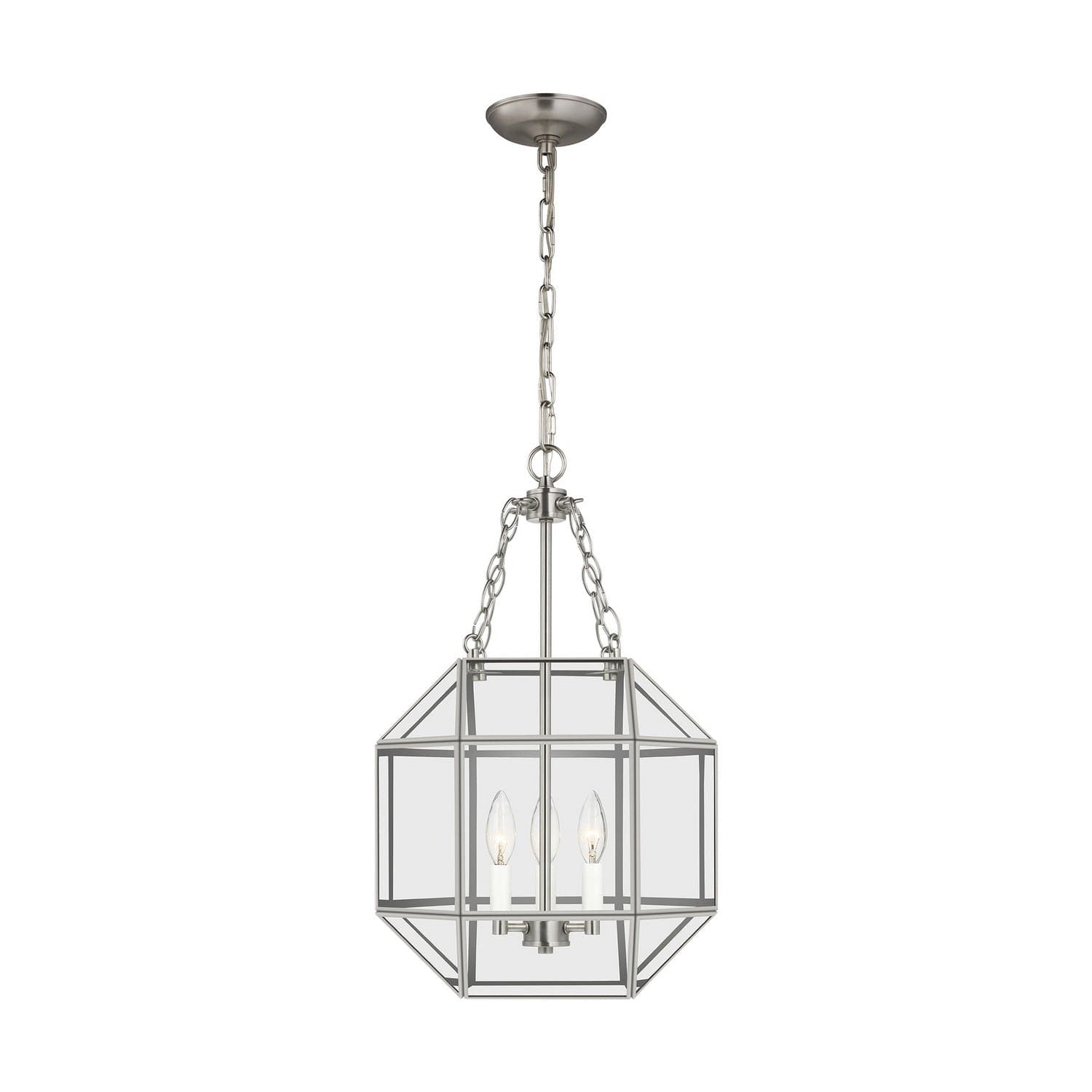 Visual Comfort Studio - 5179403-962 - Three Light Lantern - Morrison - Brushed Nickel