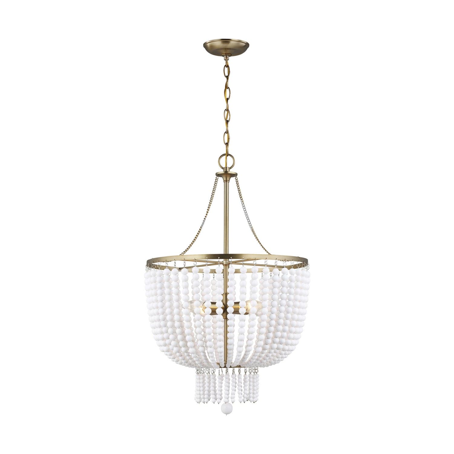 Visual Comfort Studio - 5180704-848 - Four Light Pendant - Jackie - Satin Brass