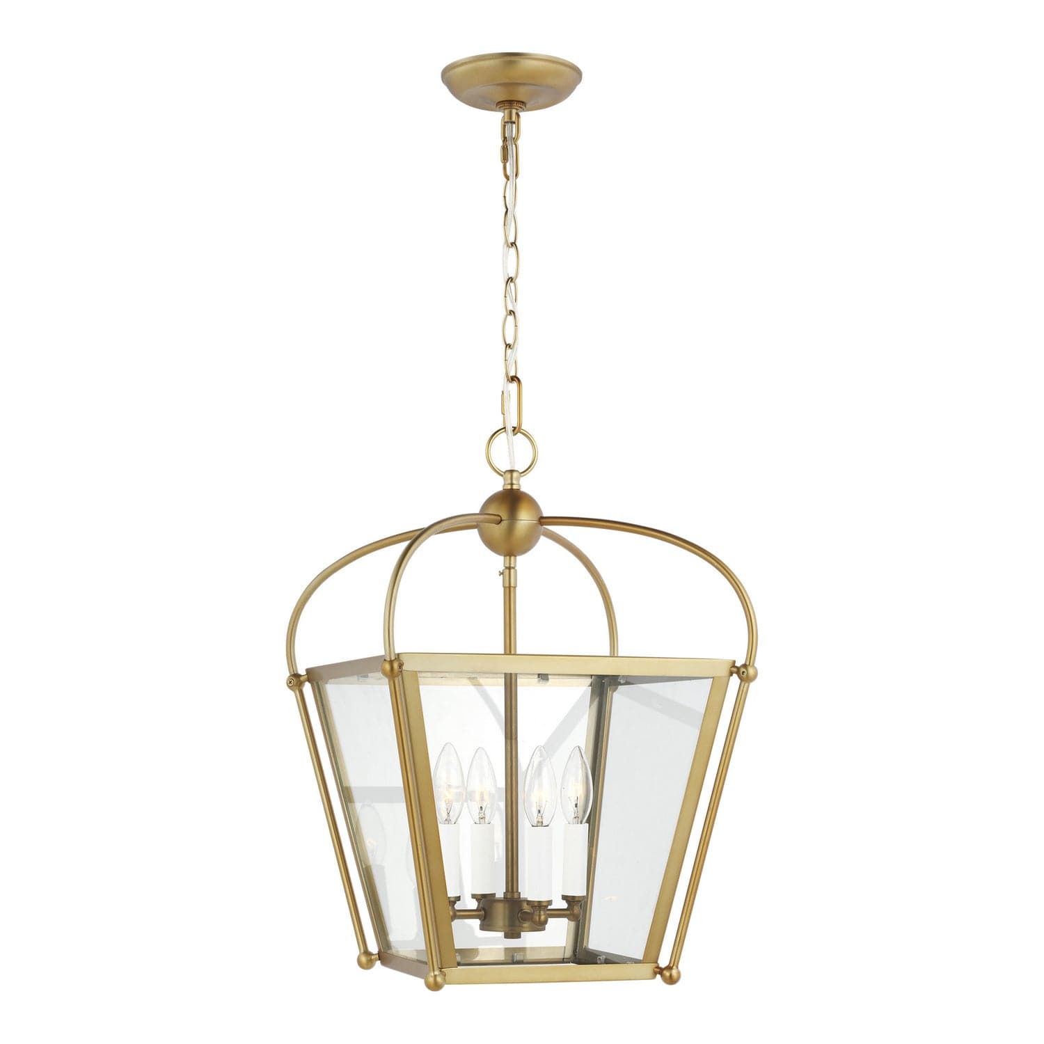 Visual Comfort Studio - 5191004EN-848 - Four Light Lantern - Charleston - Satin Brass