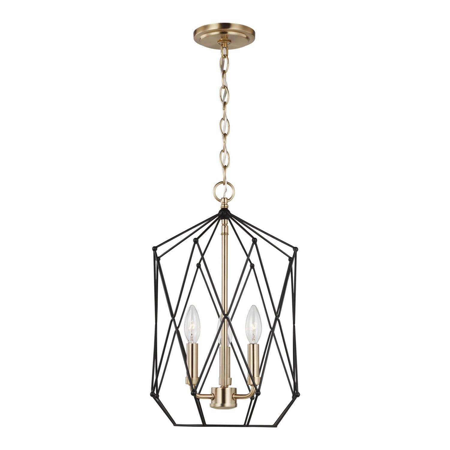 Visual Comfort Studio - 5234103-848 - Three Light Lantern - Zarra - Satin Brass