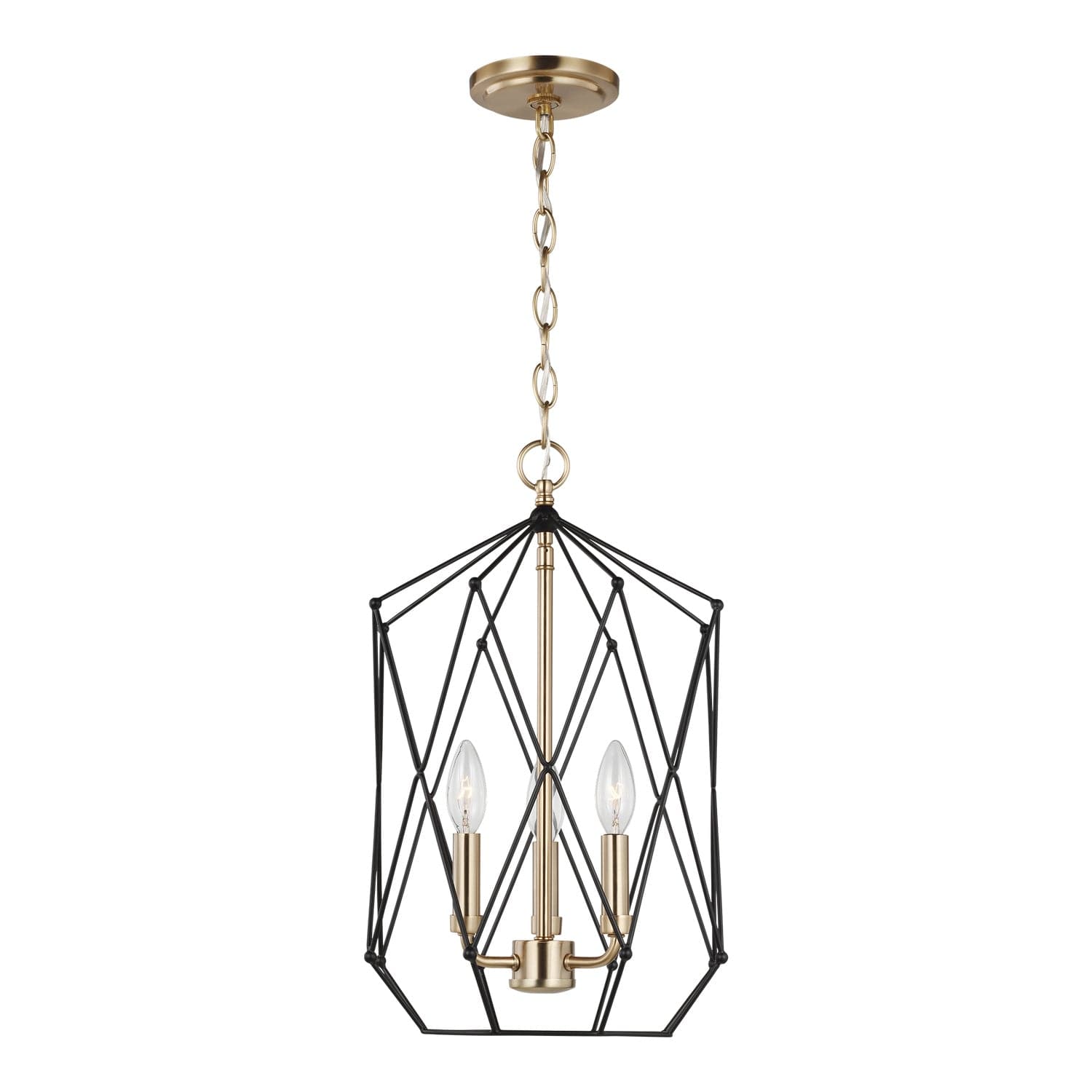 Visual Comfort Studio - 5234103EN-848 - Three Light Lantern - Zarra - Satin Brass