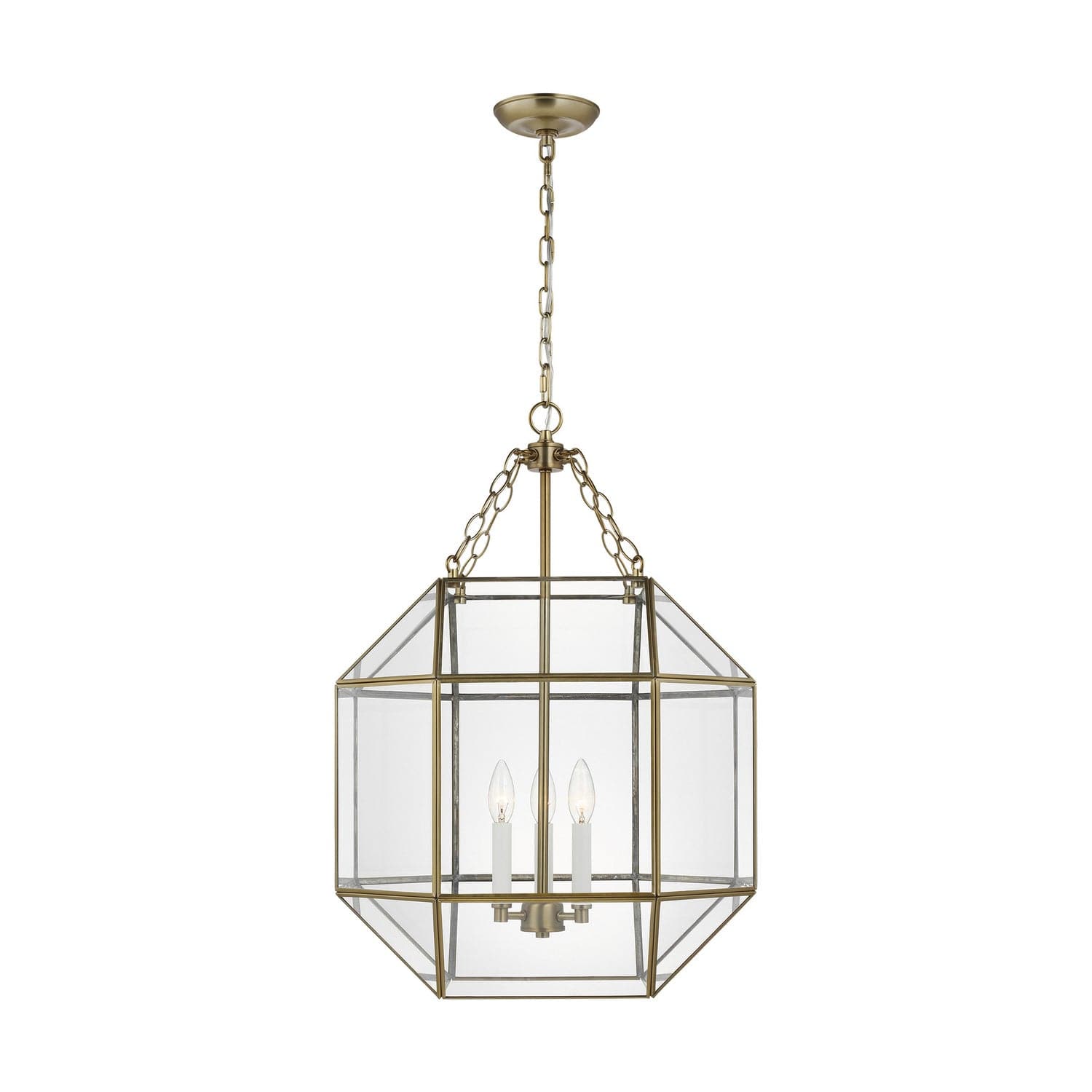 Visual Comfort Studio - 5279403-848 - Three Light Lantern - Morrison - Satin Brass