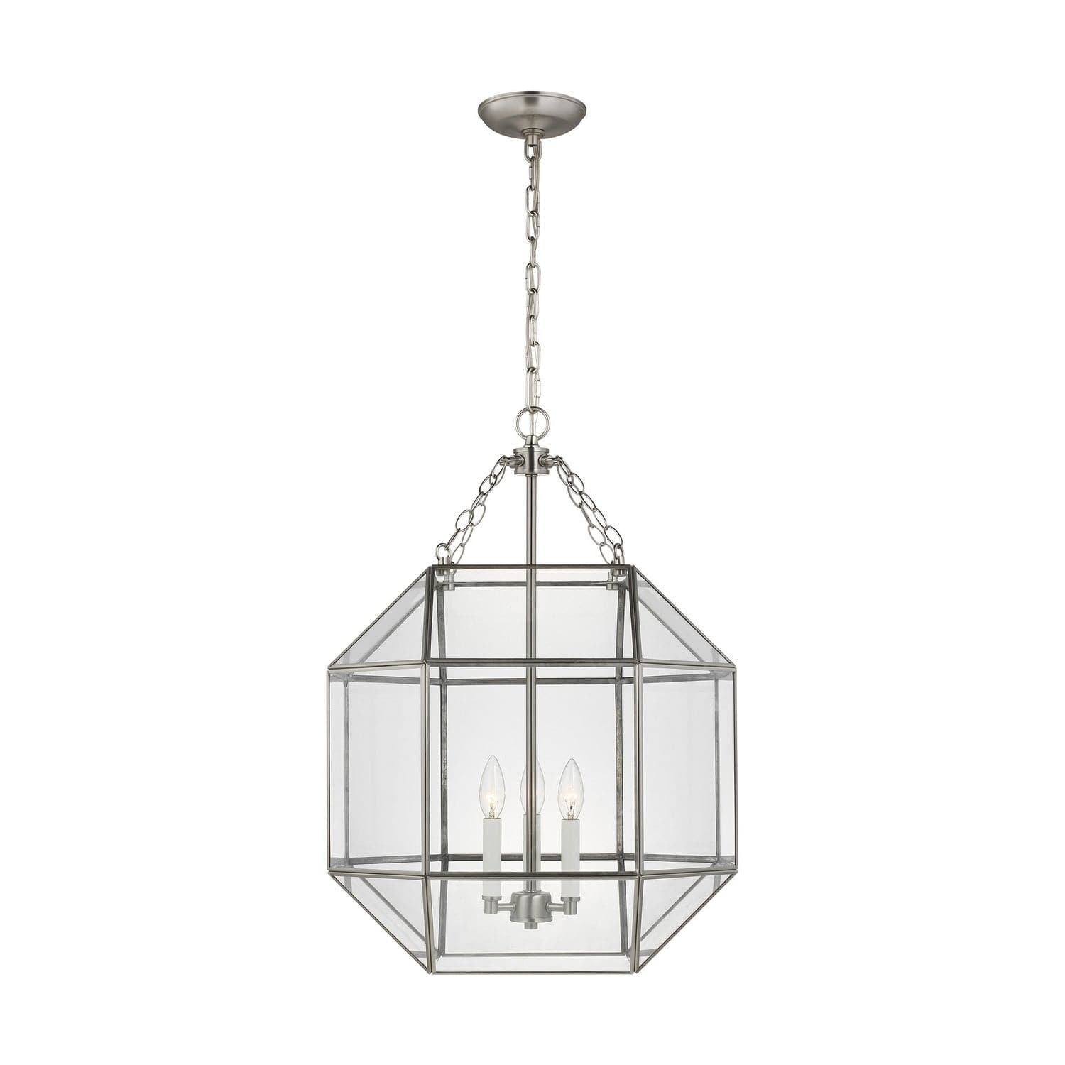 Visual Comfort Studio - 5279403EN-962 - Three Light Lantern - Morrison - Brushed Nickel