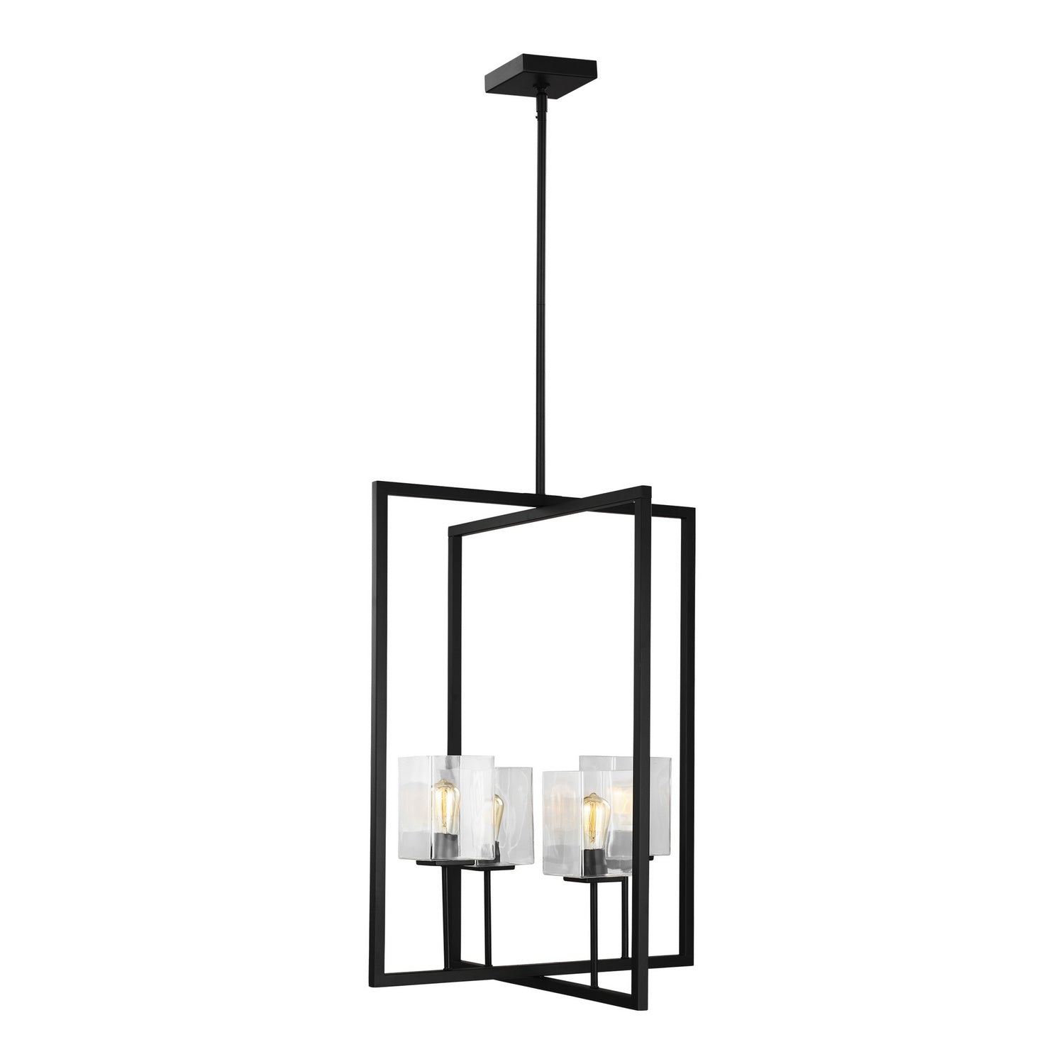 Generation Lighting. - 5341504-112 - Four Light Hall / Foyer - Mitte - Midnight Black