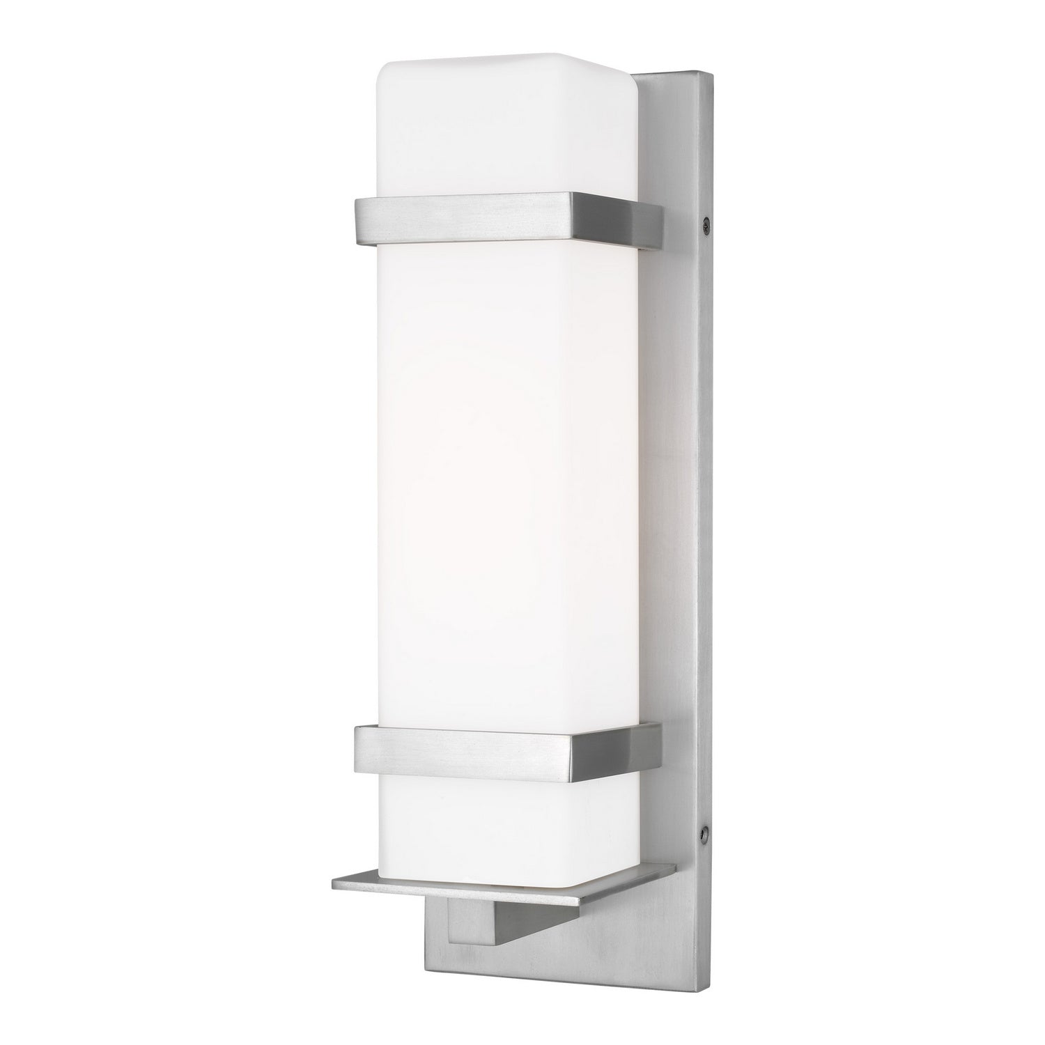 Generation Lighting. - 8620701EN3-04 - One Light Outdoor Wall Lantern - Alban - Satin Aluminum