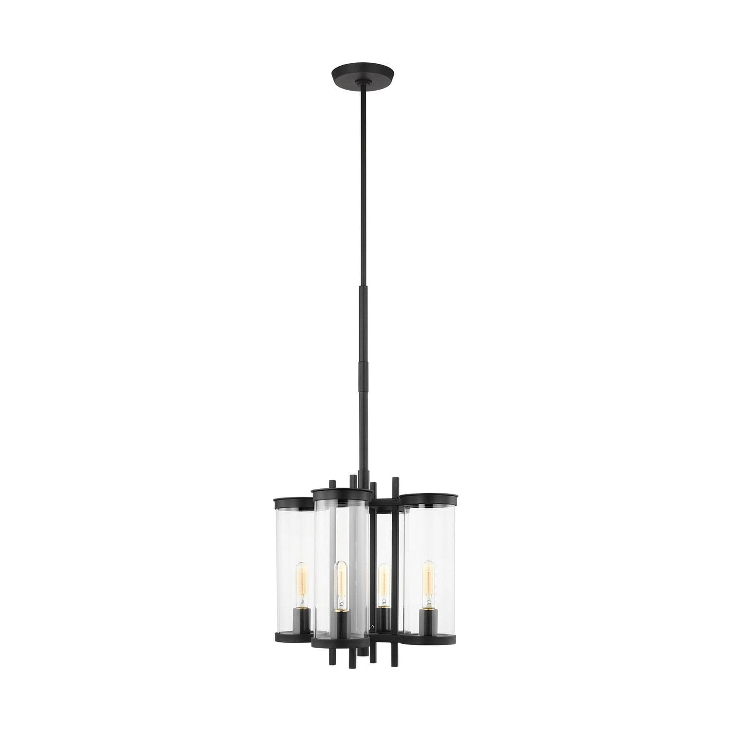 Visual Comfort Studio - CO1334TXB - Four Light Outdoor Chandelier - Eastham - Textured Black