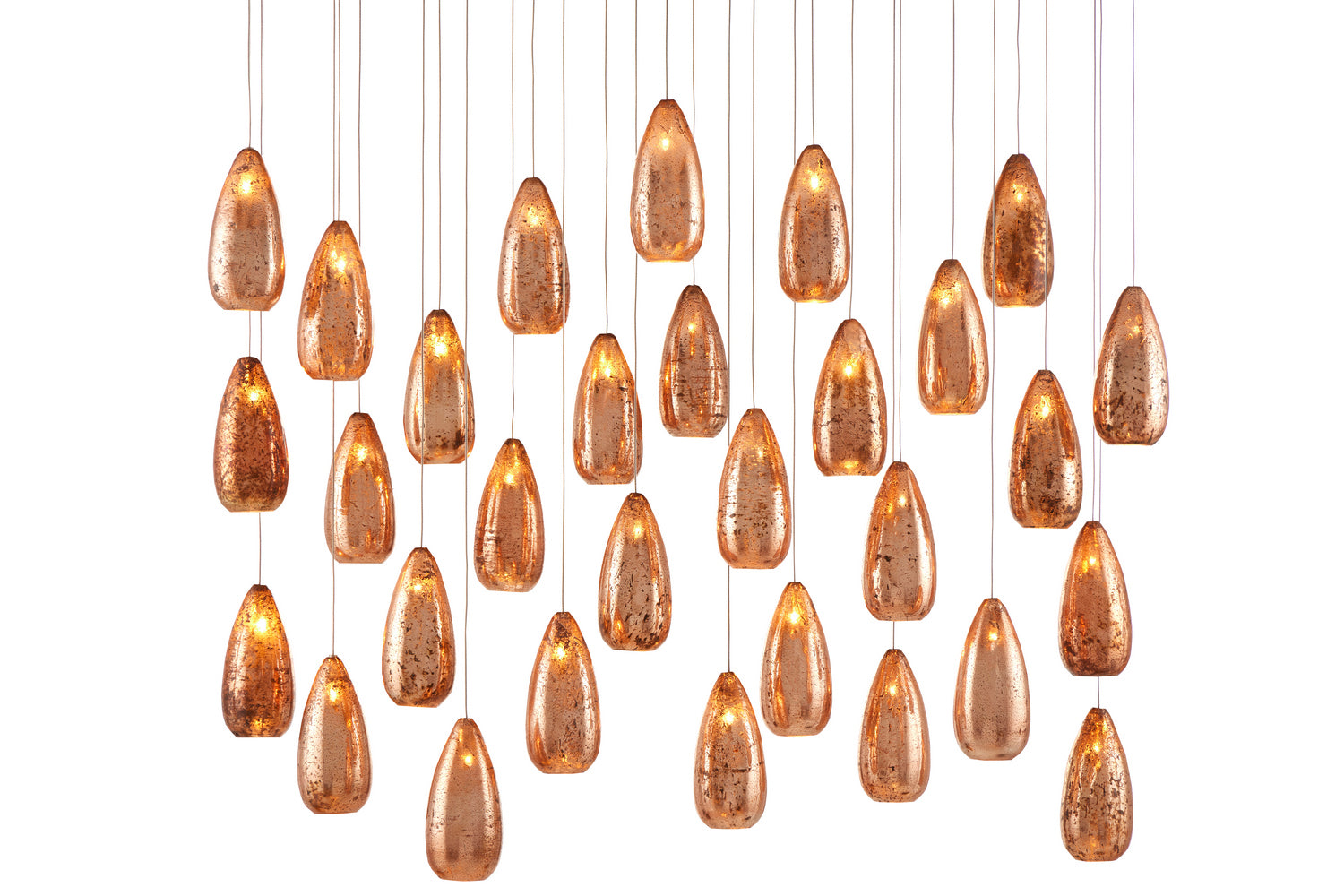 30 Light Pendant from the Rame collection in Copper finish