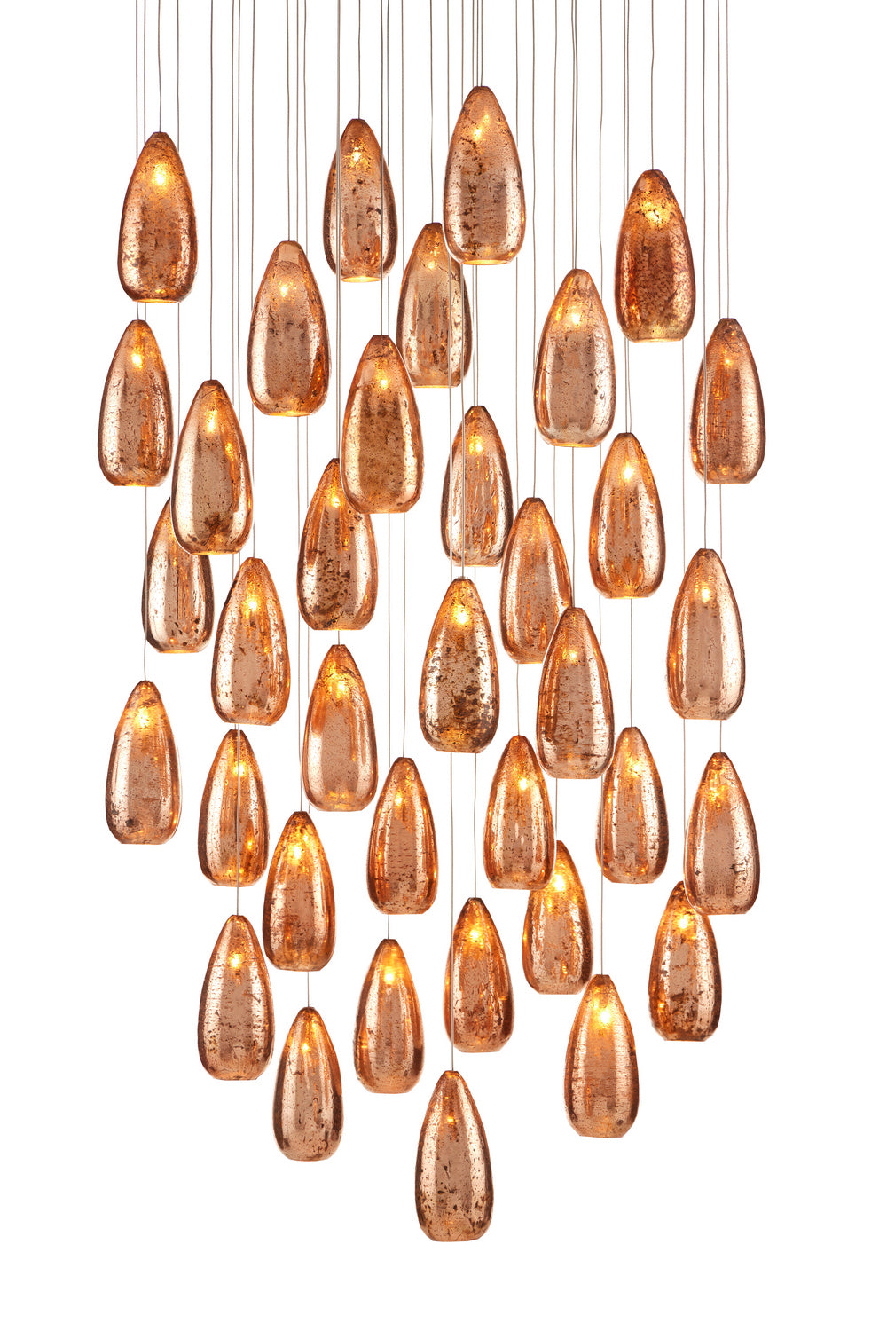 36 Light Pendant from the Rame collection in Copper finish