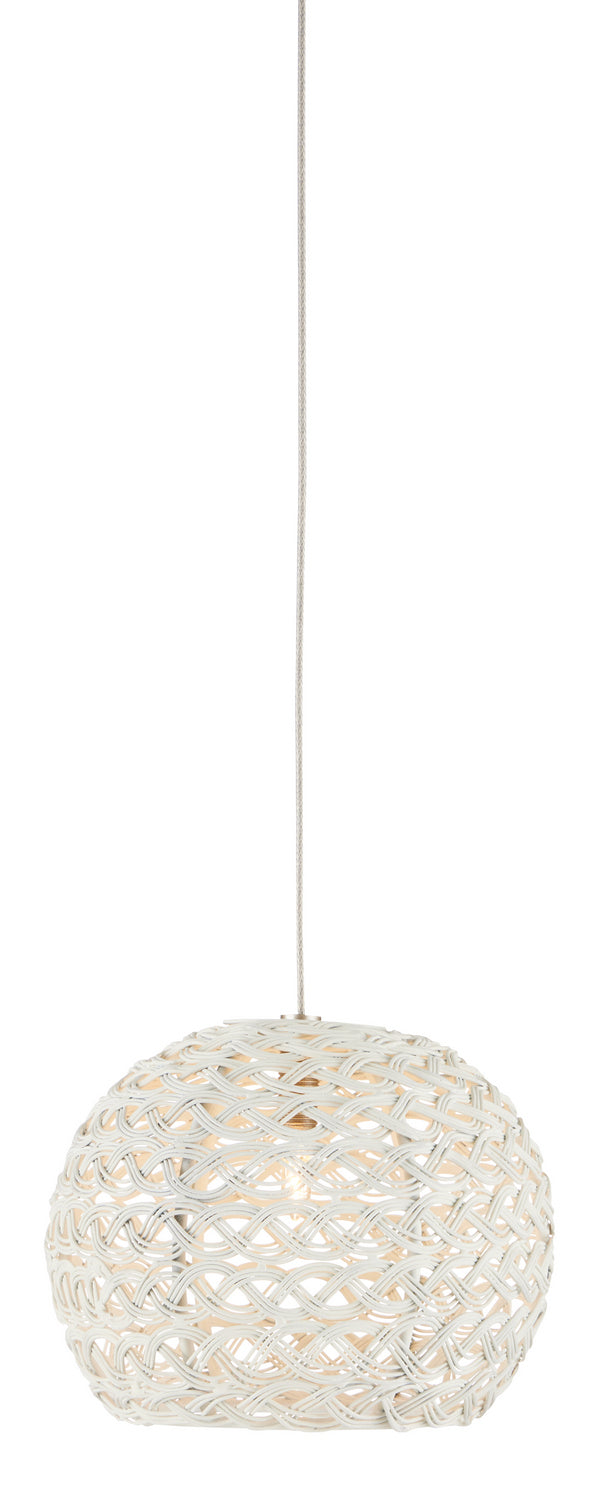 One Light Pendant from the Piero collection in Sugar White finish