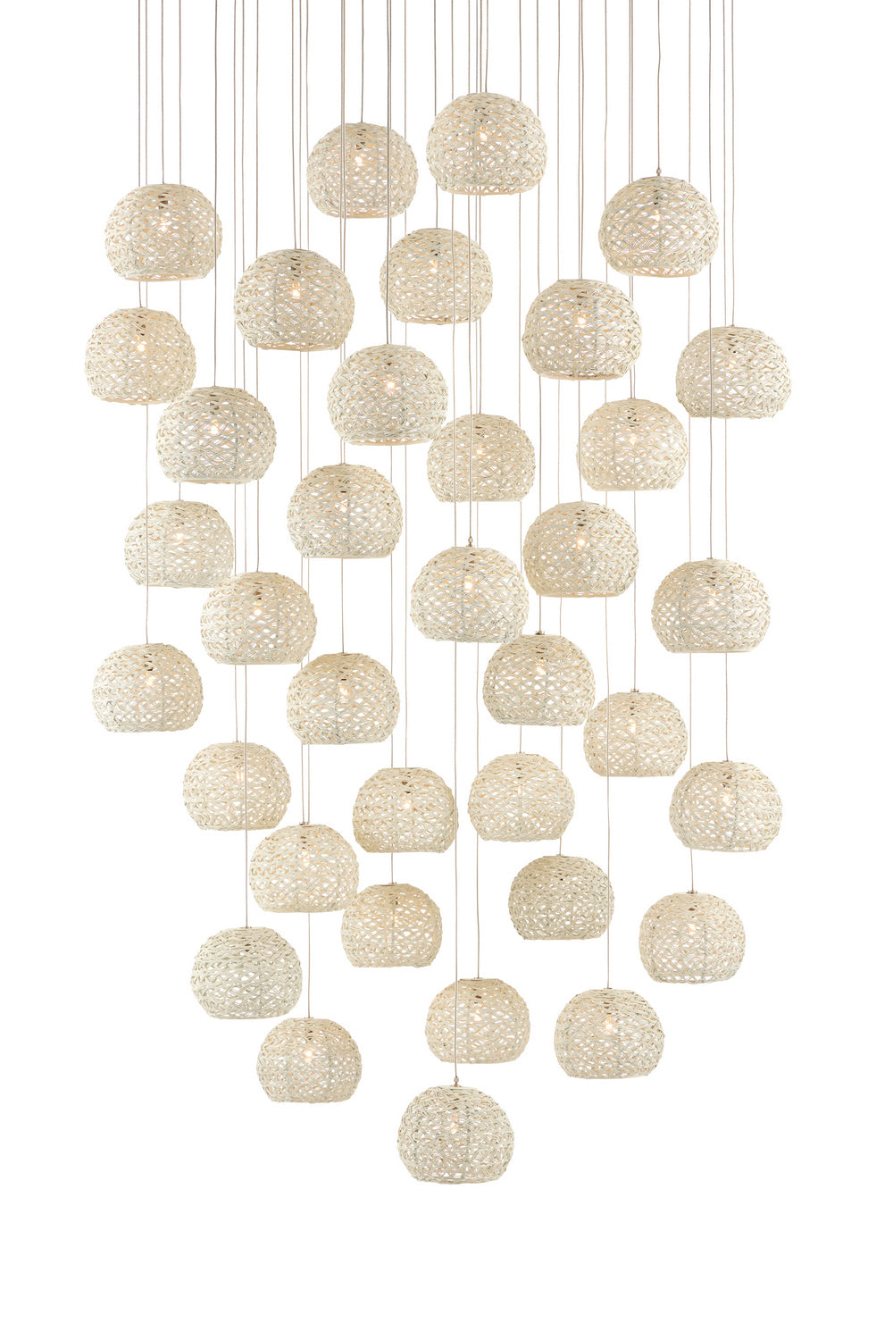 36 Light Pendant from the Piero collection in Sugar White finish