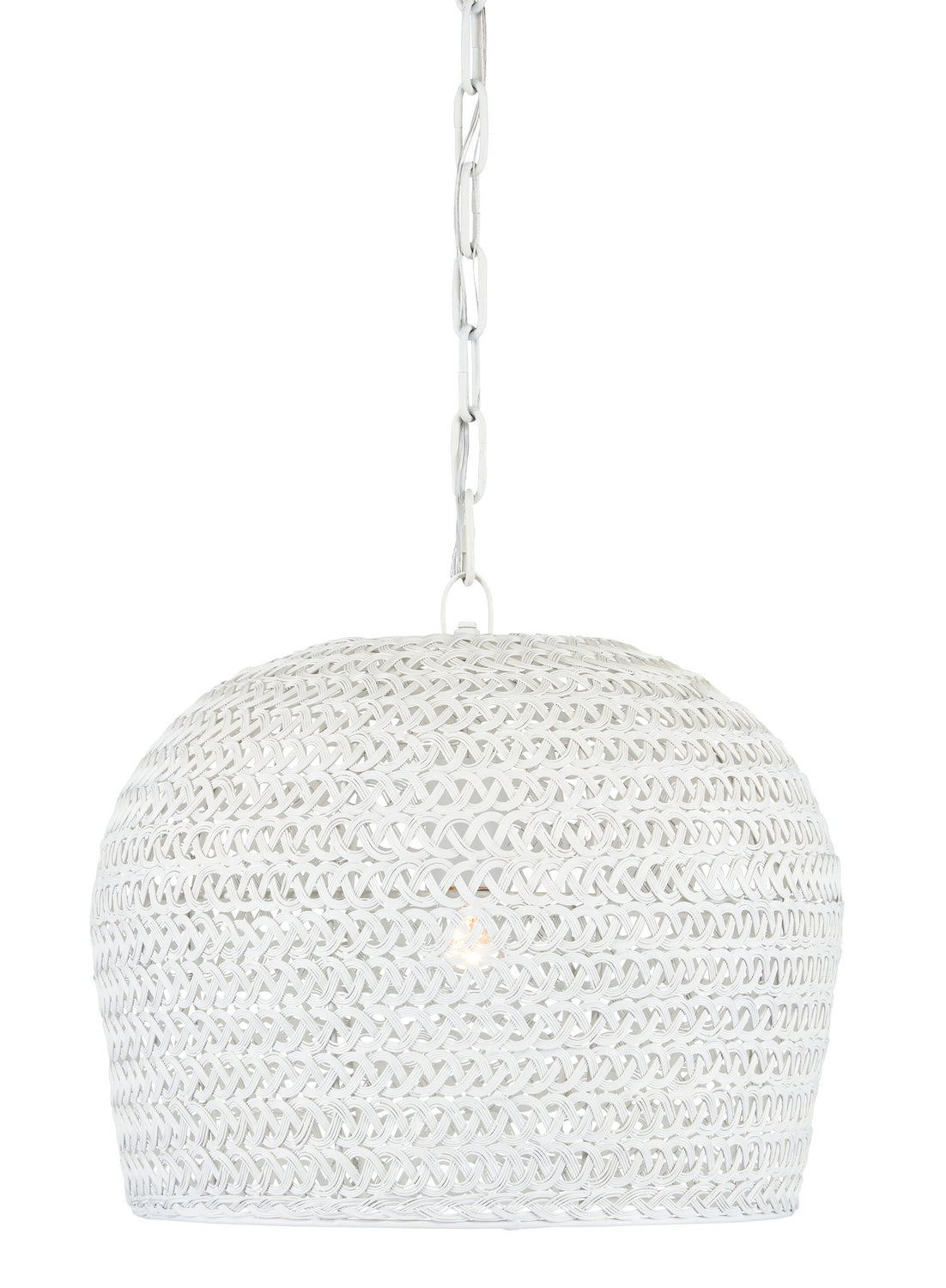 One Light Chandelier from the Piero collection in White finish