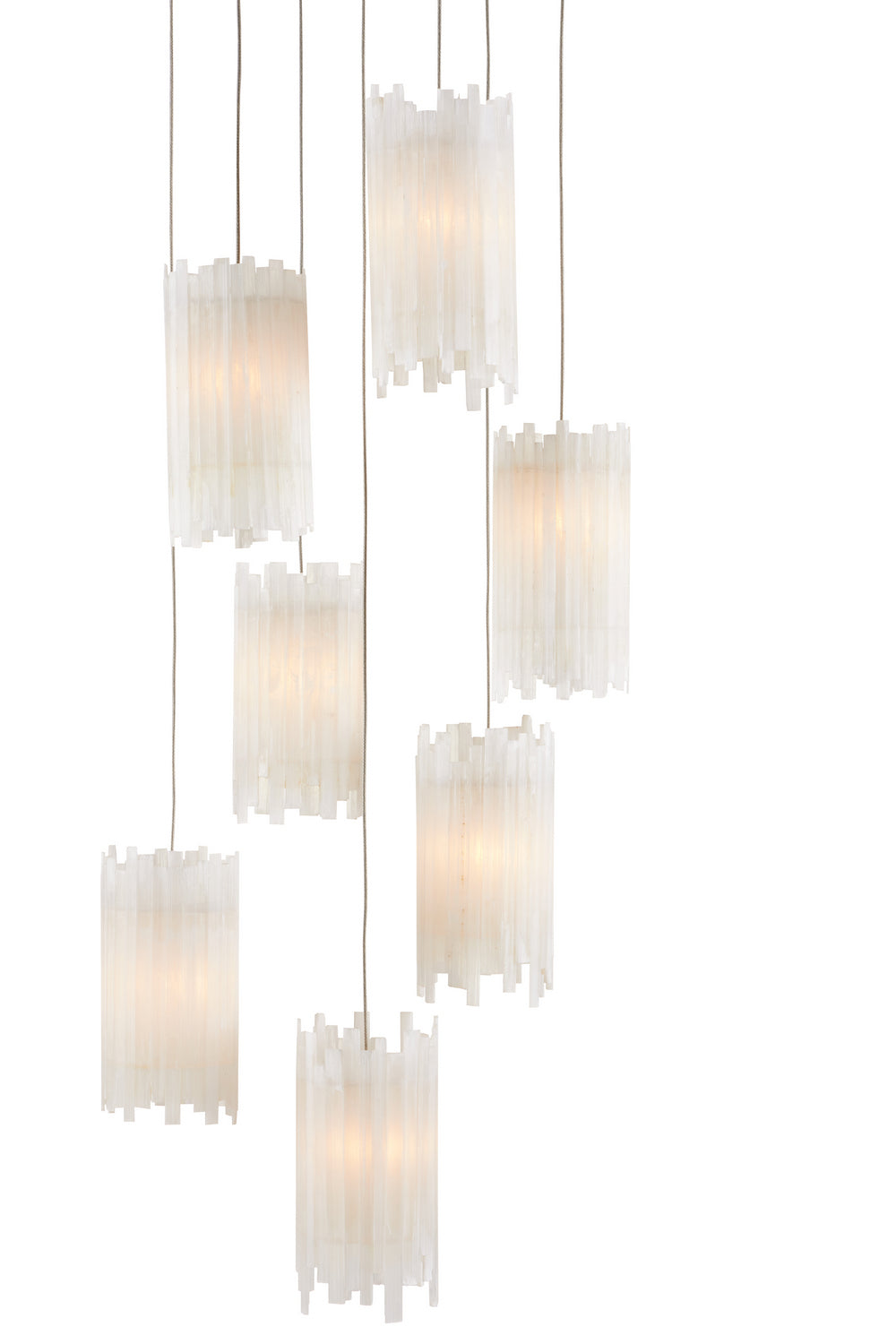 Seven Light Pendant from the Escenia collection in Frosted White finish