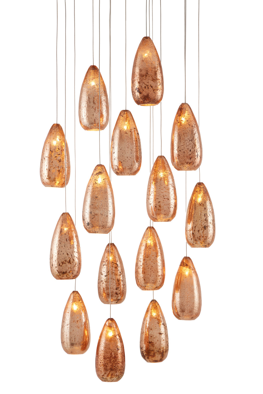 15 Light Pendant from the Rame collection in Copper finish