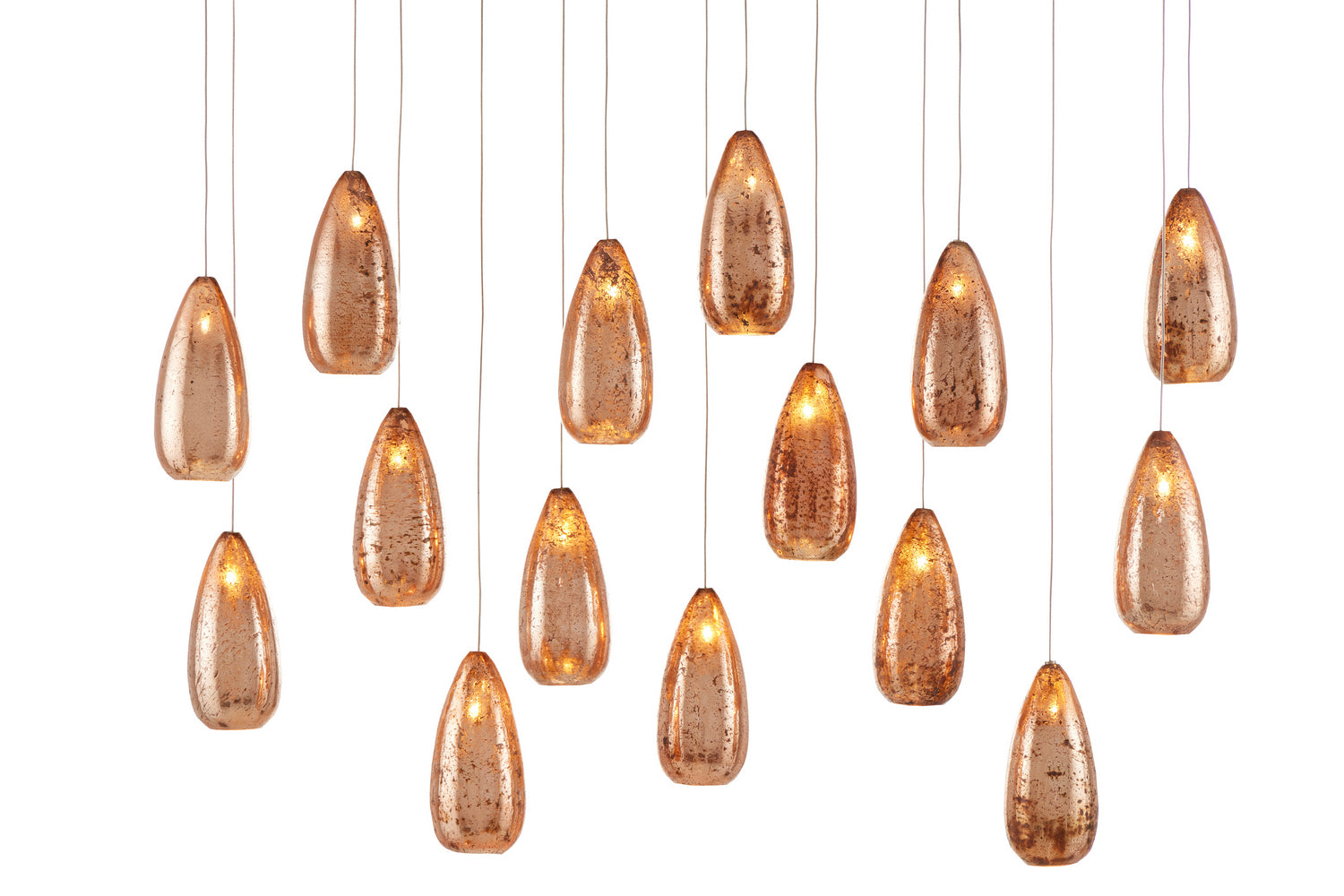 15 Light Pendant from the Rame collection in Copper finish