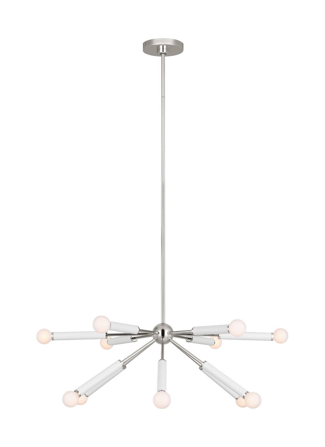 Visual Comfort Studio - KSC10612PNGW - 12 Light Chandelier - Monroe - Polished Nickel