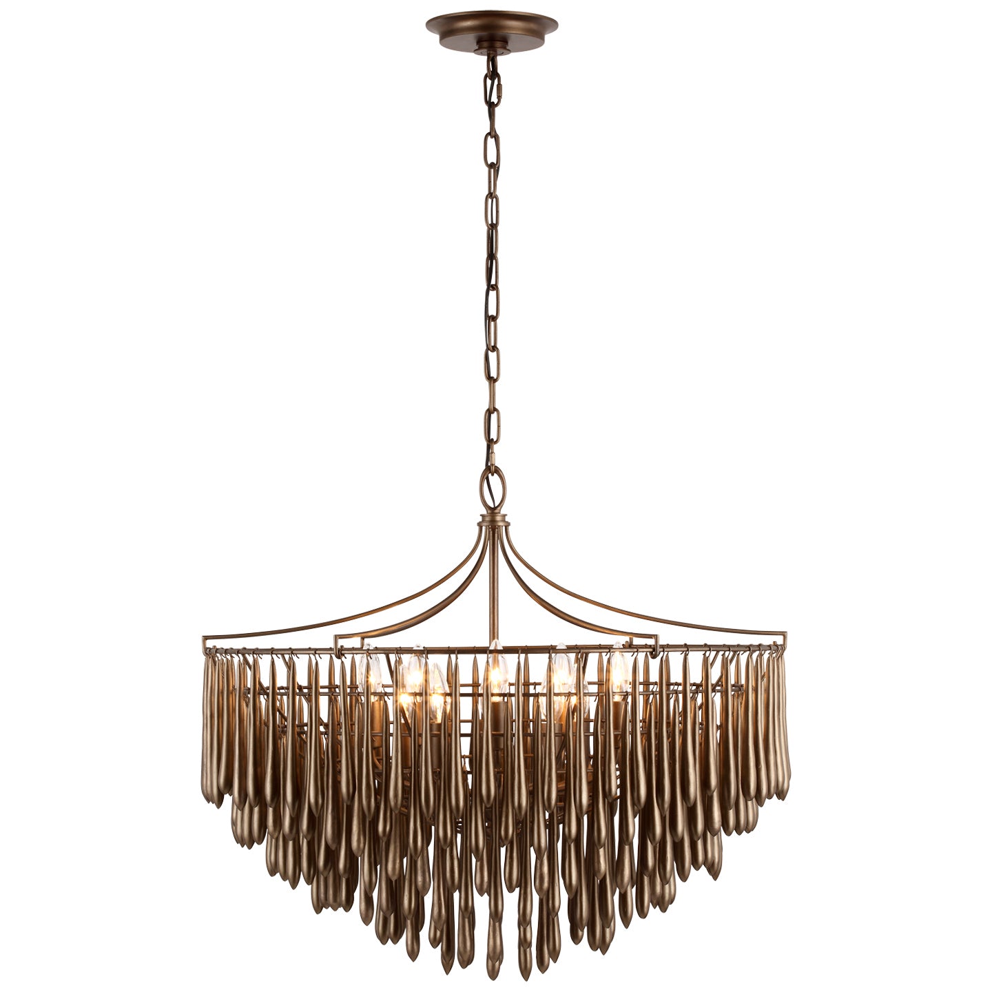 Visual Comfort Signature - JN 5130ABL - LED Chandelier - Vacarro - Antique Bronze Leaf