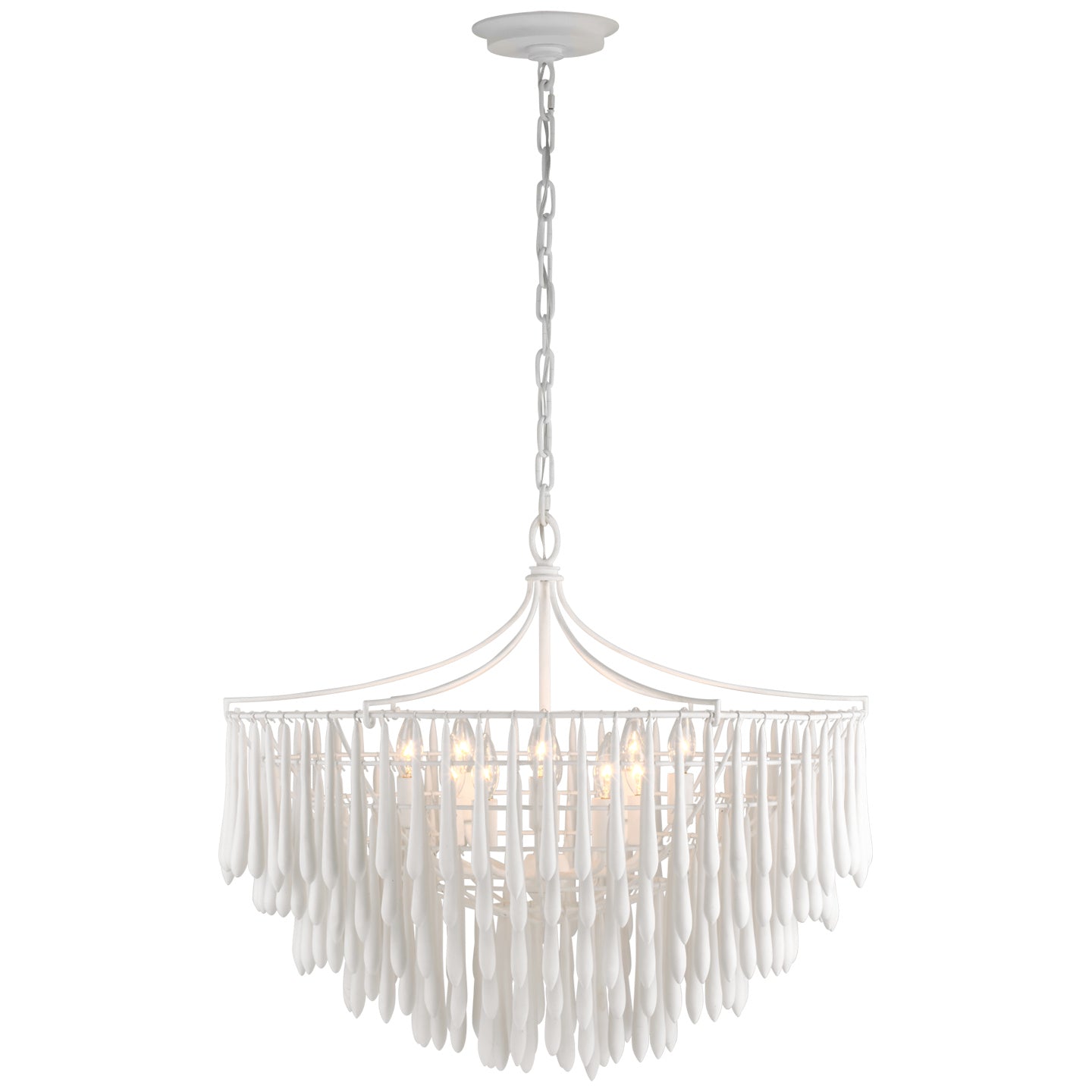 Visual Comfort Signature - JN 5130PW - LED Chandelier - Vacarro - Plaster White