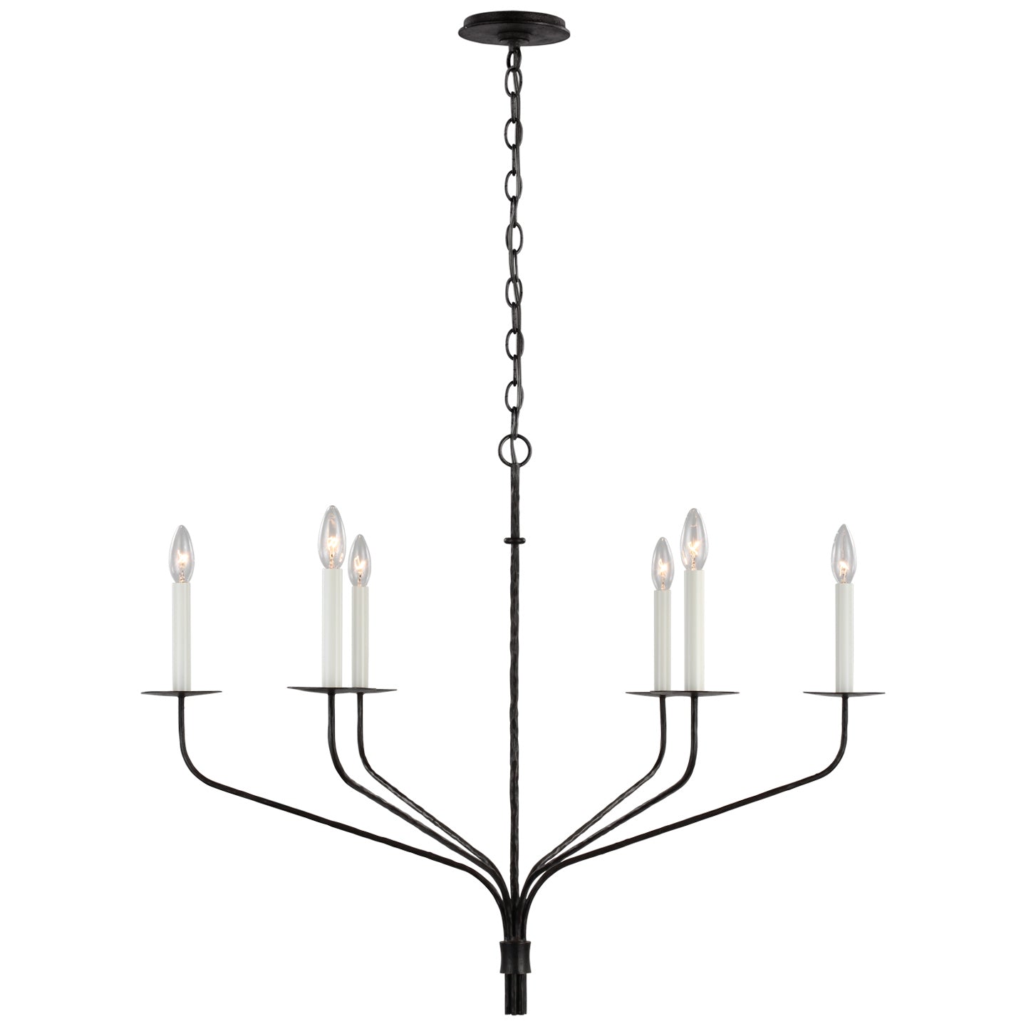 Visual Comfort Signature - S 5751AI - LED Chandelier - Belfair - Aged Iron