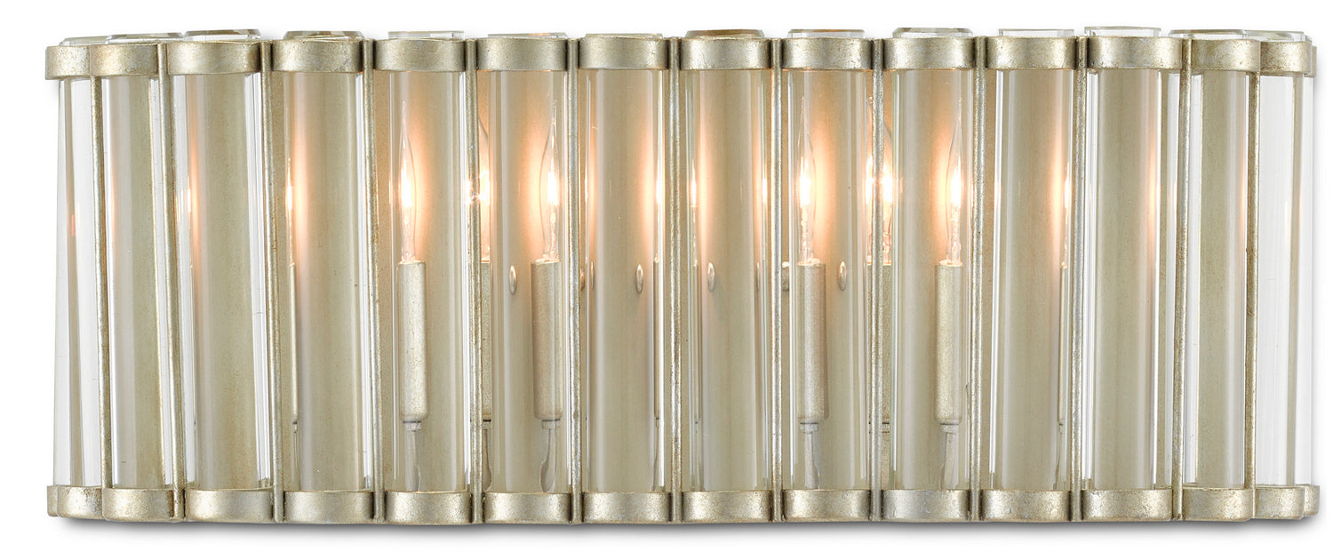 Two Light Wall Sconce from the Bunny Williams collection in Contemporary Silver Leaf/Clear finish