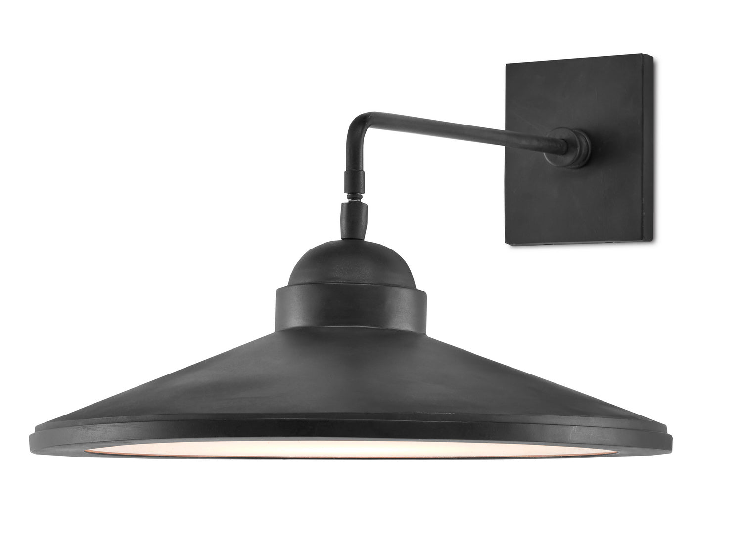 One Light Wall Sconce from the Ditchley collection in Black Bronze/White finish