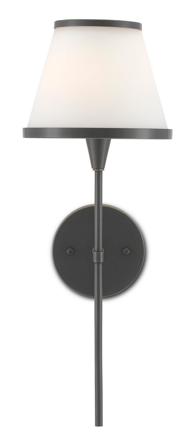 One Light Wall Sconce from the Bagno collection in Oil Rubbed Bronze/Opaque Glass finish