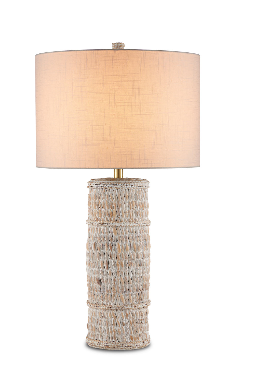 One Light Table Lamp from the Azores collection in Whitewashed Water Hyacinth finish