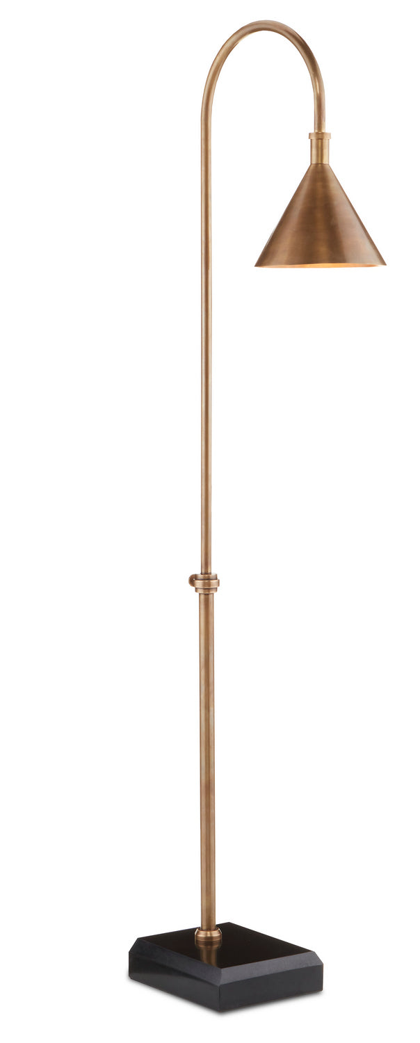 One Light Floor Lamp from the Vision collection in Vintage Brass/Black finish