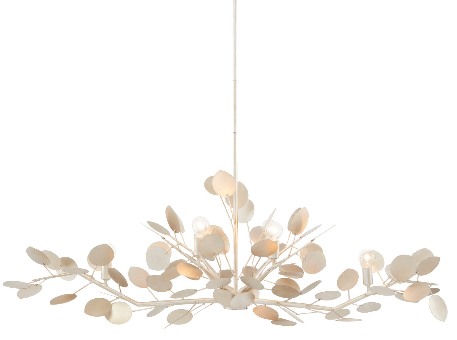 Six Light Chandelier from the Lunaria collection in Contemporary Silver Leaf finish