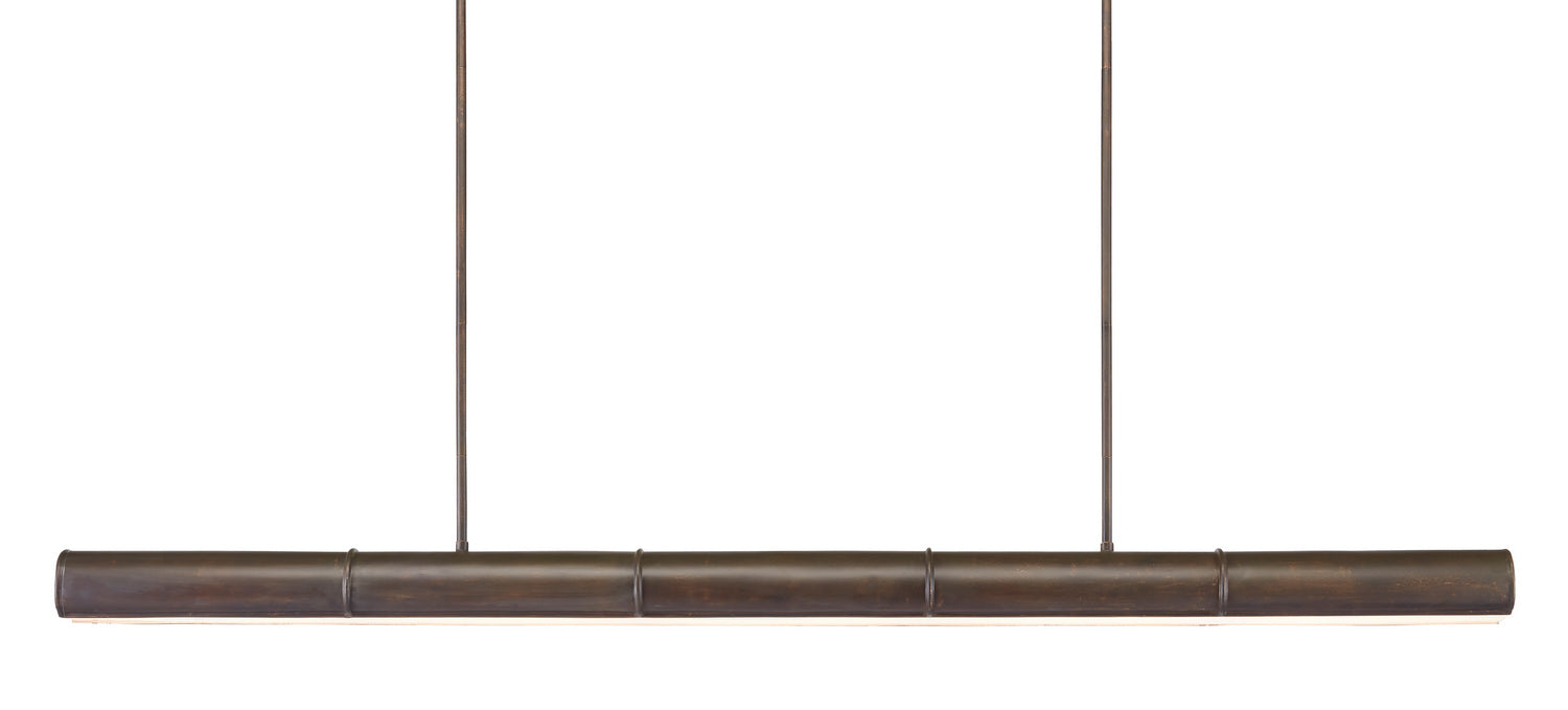 Five Light Linear Chandelier from the Lyon collection in Bronze Verdigris/White finish