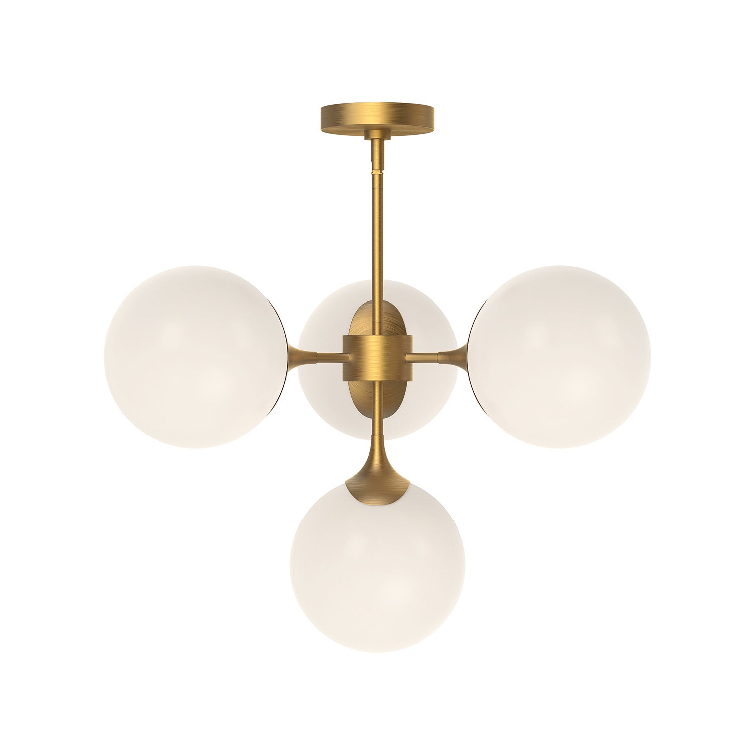 Alora - CH505426AGOP - Four Light Chandelier - Nouveau - Aged Gold/Opal Matte Glass