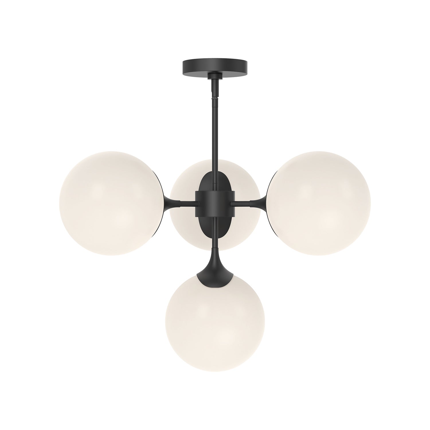 Alora - CH505426MBOP - Four Light Chandelier - Nouveau - Matte Black/Opal Matte Glass