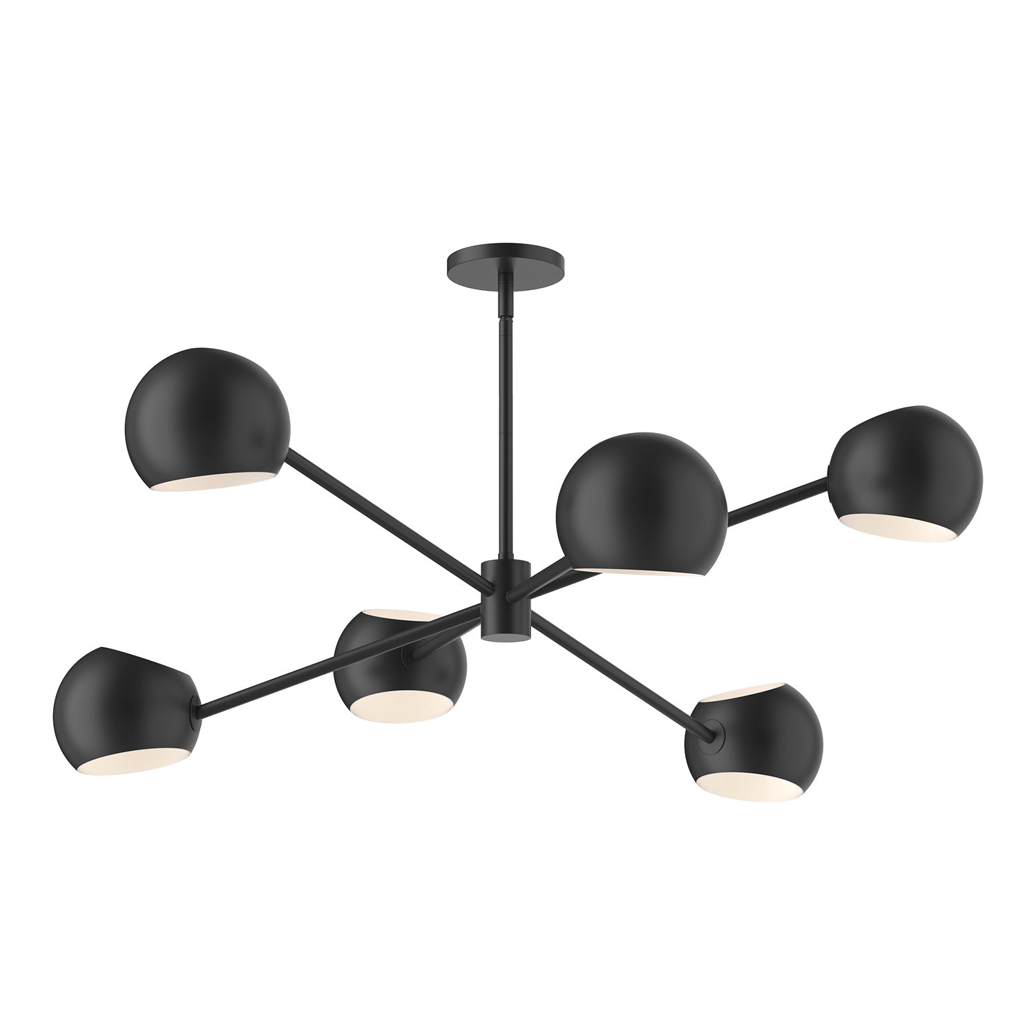 Alora - CH648637MB - Six Light Chandelier - Willow - Matte Black