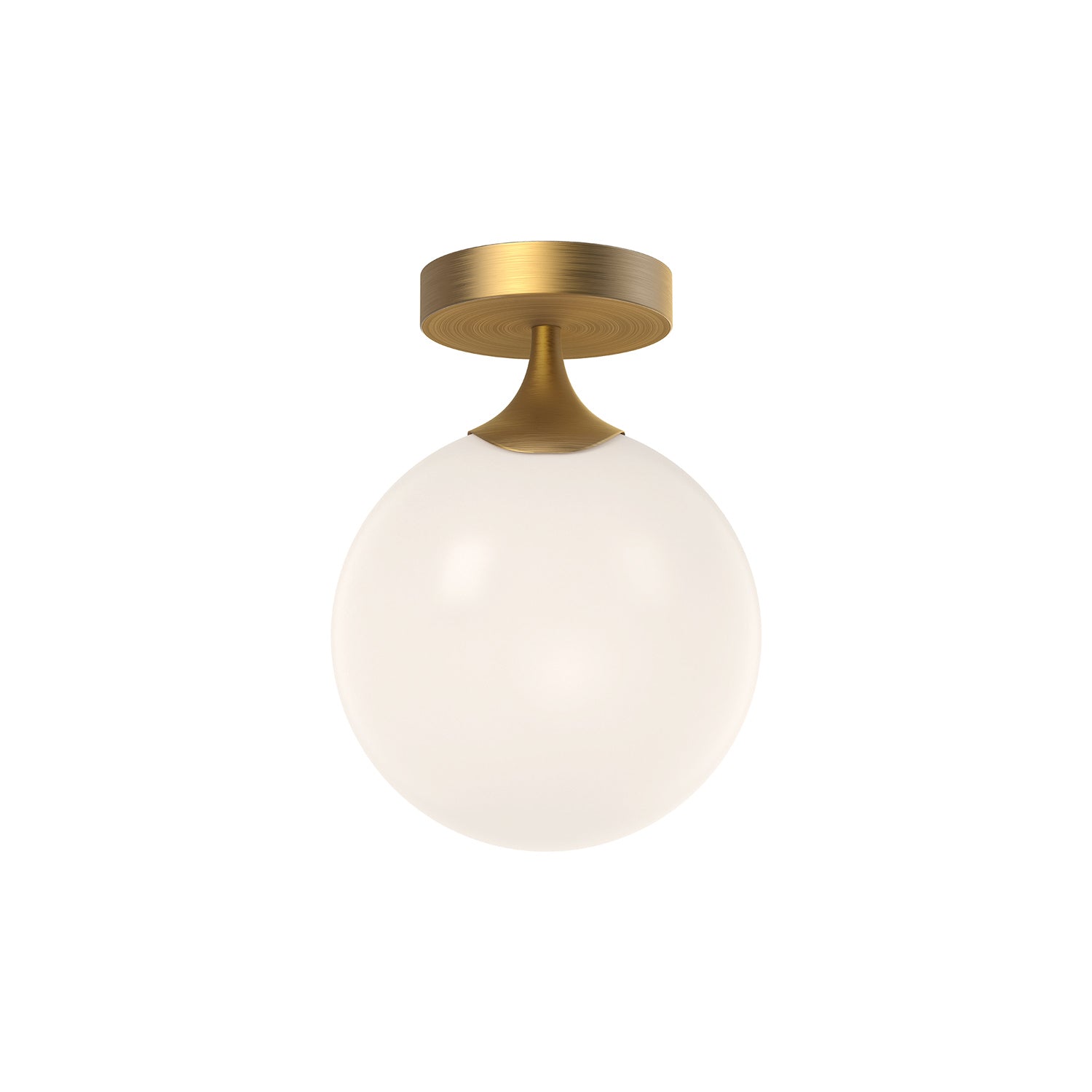Alora - FM505108AGOP - One Light Flush Mount - Nouveau - Aged Gold/Opal Matte Glass
