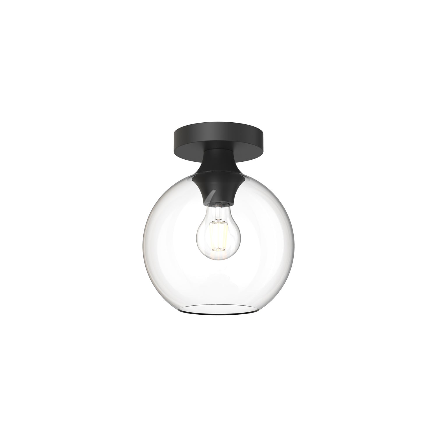 Alora - FM506108MBCL - One Light Flush Mount - Castilla - Clear Glass/Matte Black