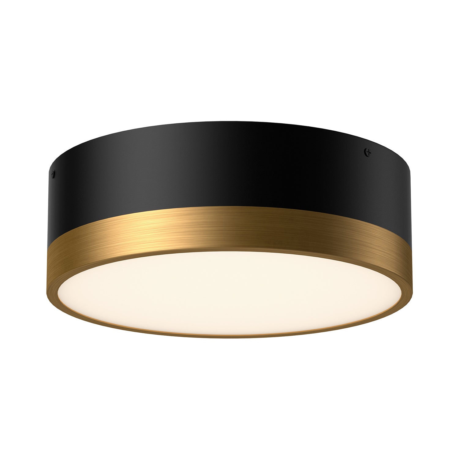 Alora - FM556212AGMB - Two Light Flush Mount - Brisbane - Aged Gold/Matte Black