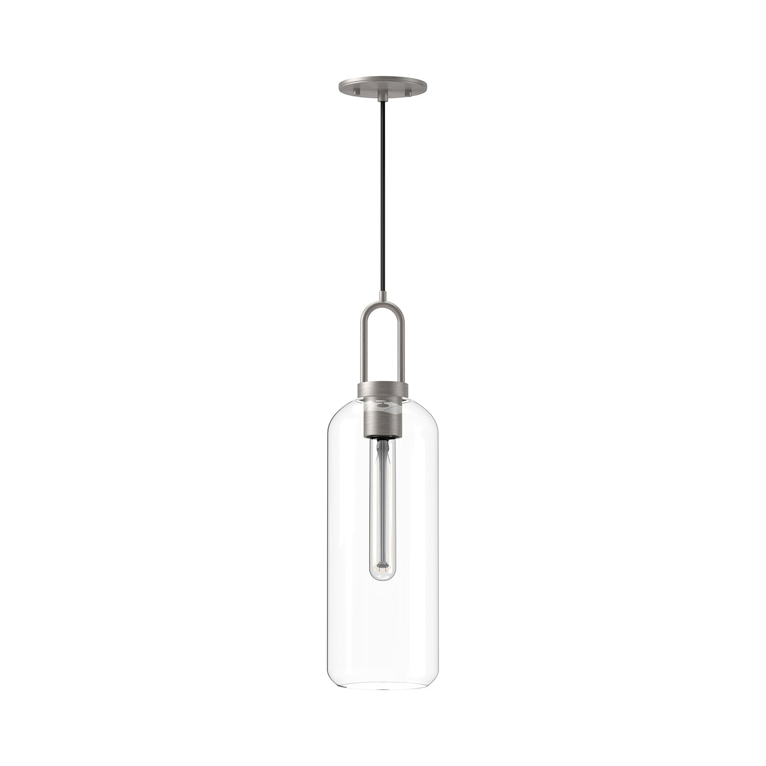 Alora - PD401606BNCL - One Light Pendant - Soji - Brushed Nickel/Clear Glass
