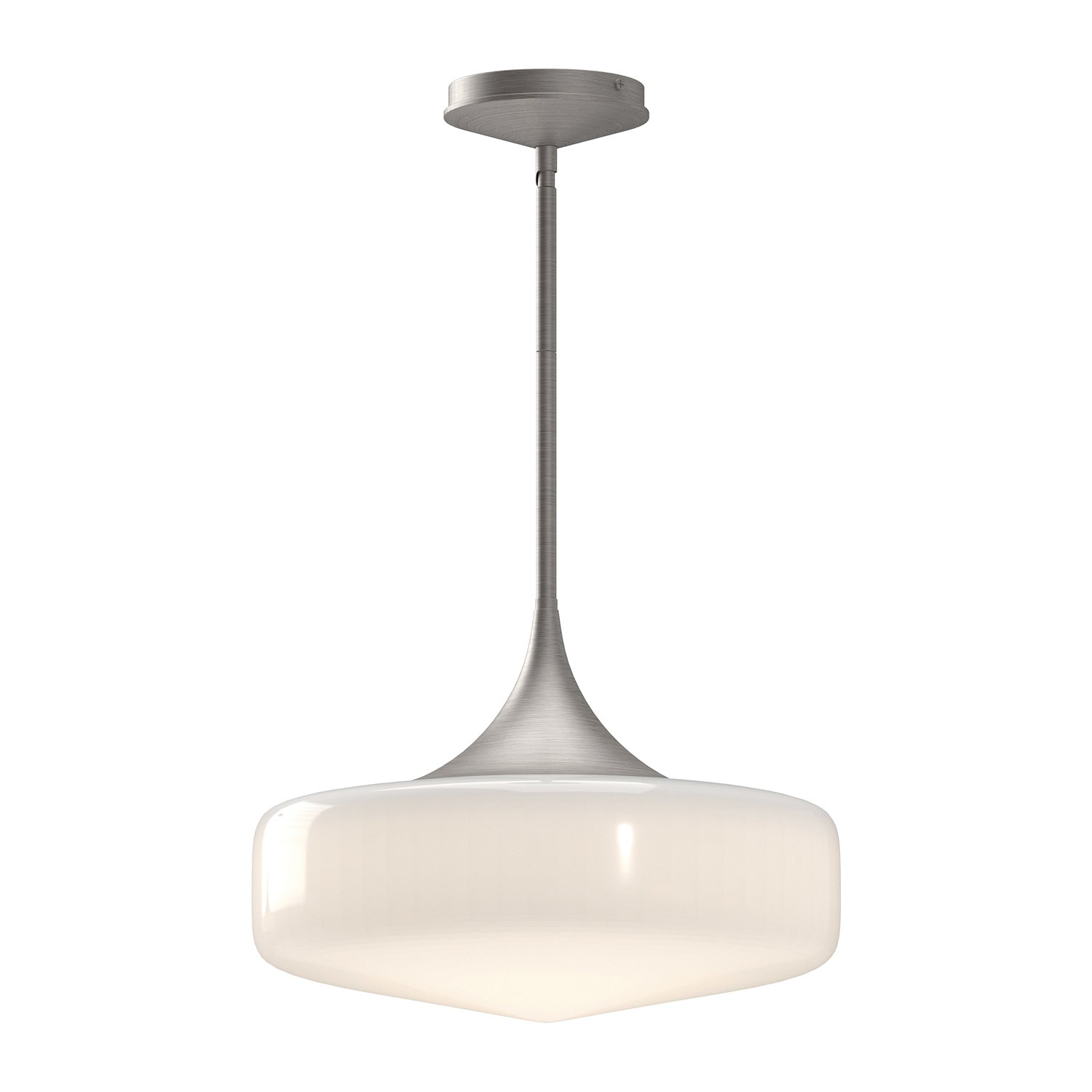 Alora - PD440814BNGO - One Light Pendant - Lincoln - Brushed Nickel/Glossy Opal Glass