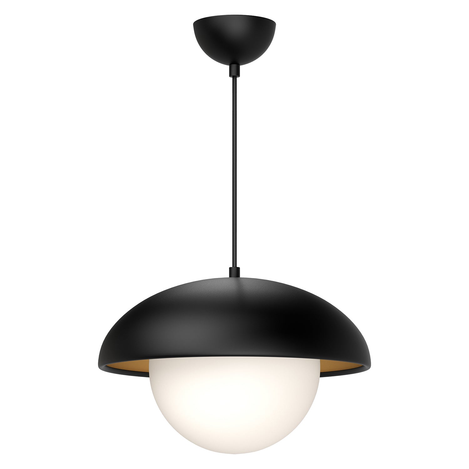 Alora - PD522016MBOP - One Light Pendant - Rubio - Matte Black/Opal Matte Glass