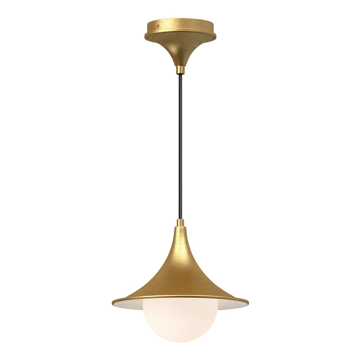 Alora - PD525009BGOP - One Light Pendant - Fuji - Brushed Gold/Opal Matte Glass